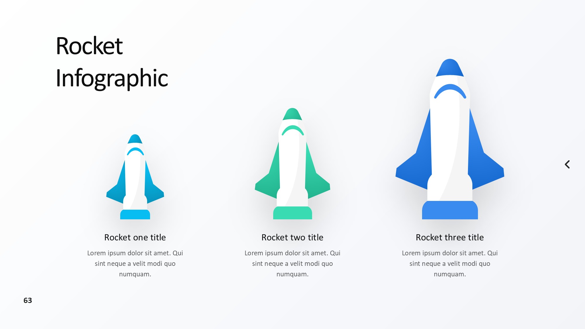 火箭图形信息图示PPT模板