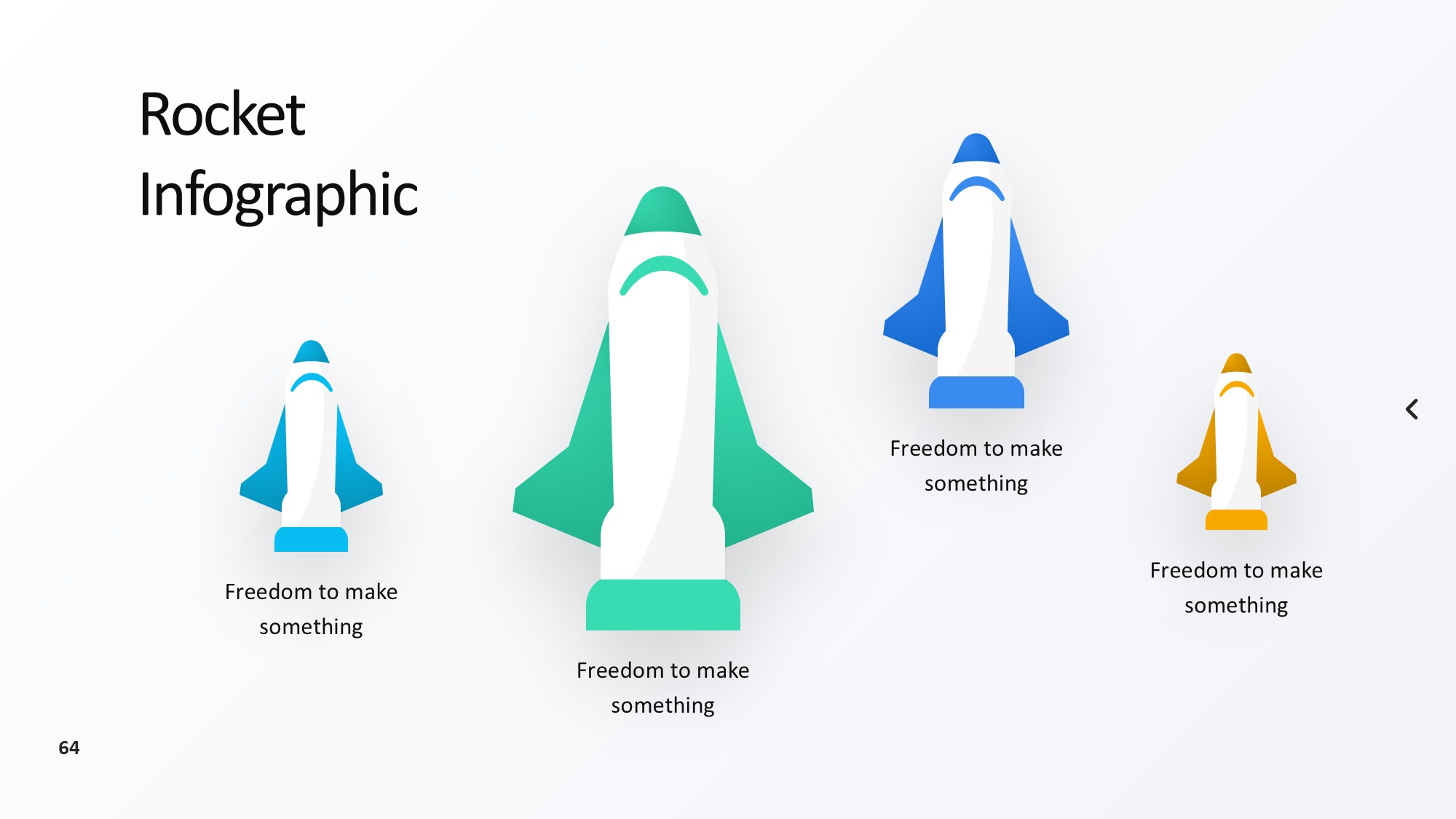 火箭图形信息图示PPT模板