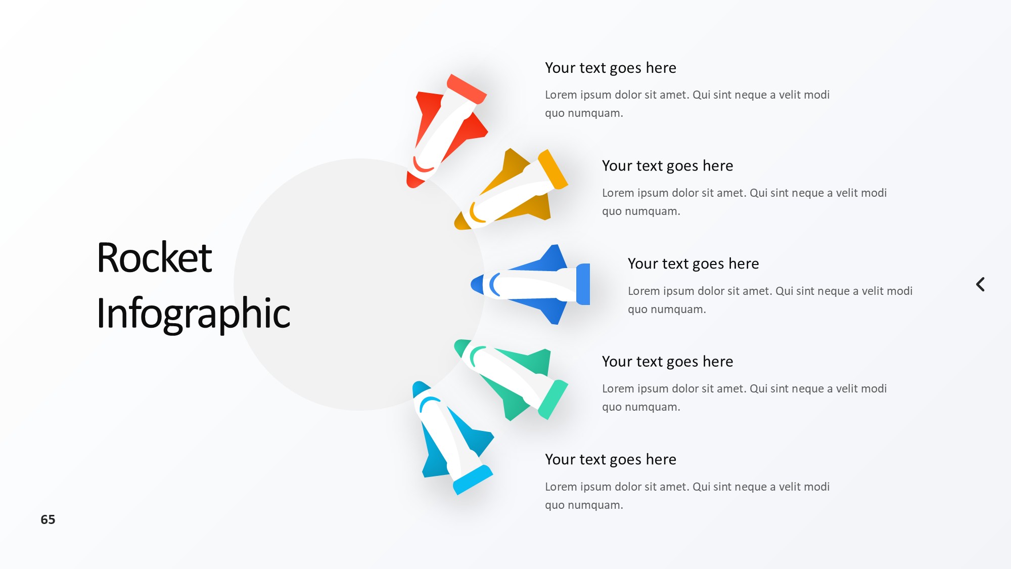 火箭图形信息图示PPT模板