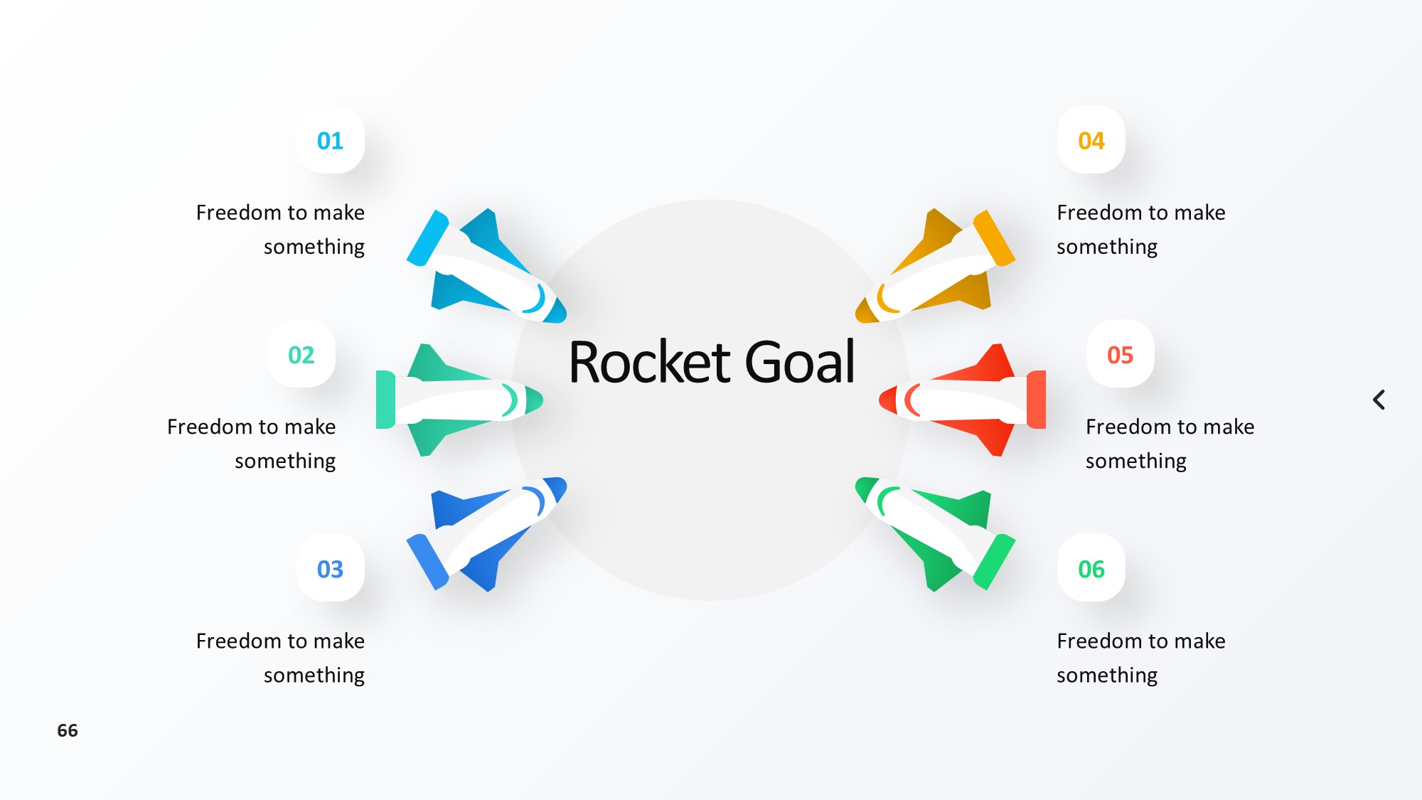 火箭图形信息图示PPT模板