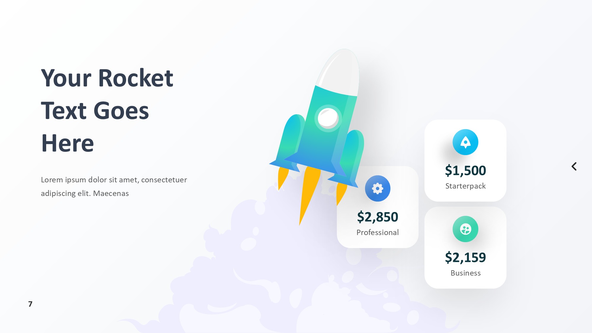 火箭图形信息图示PPT模板