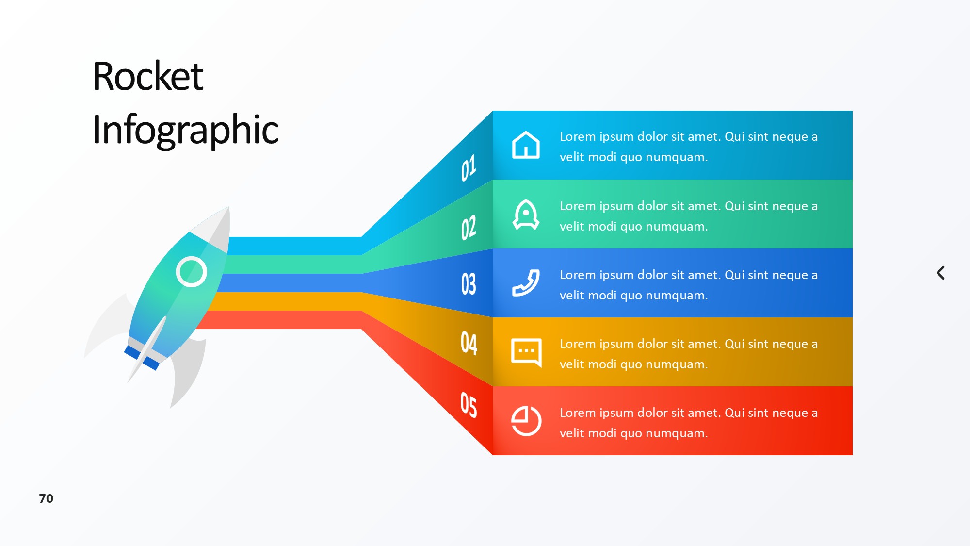 火箭图形信息图示PPT模板