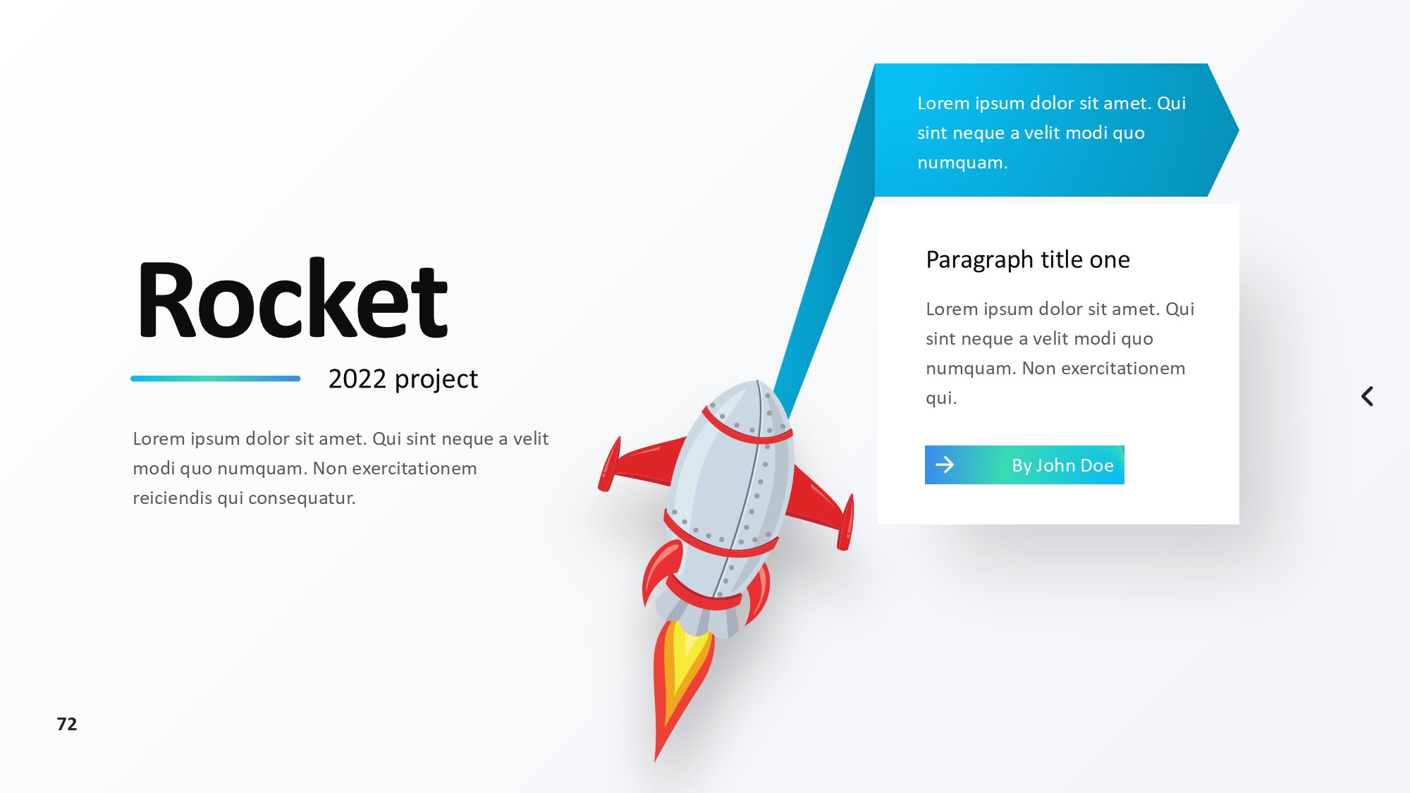 火箭图形信息图示PPT模板