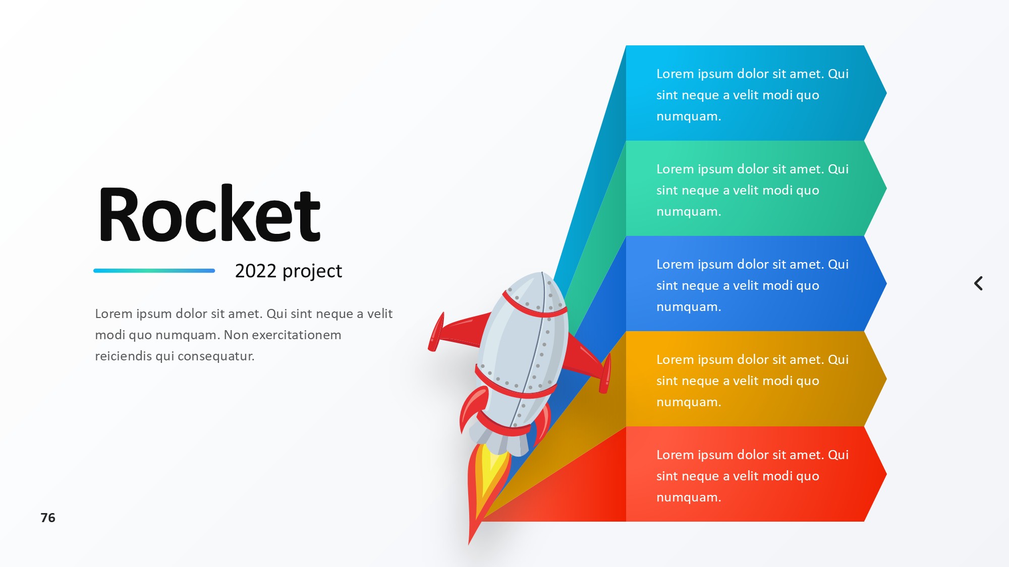 火箭图形信息图示PPT模板