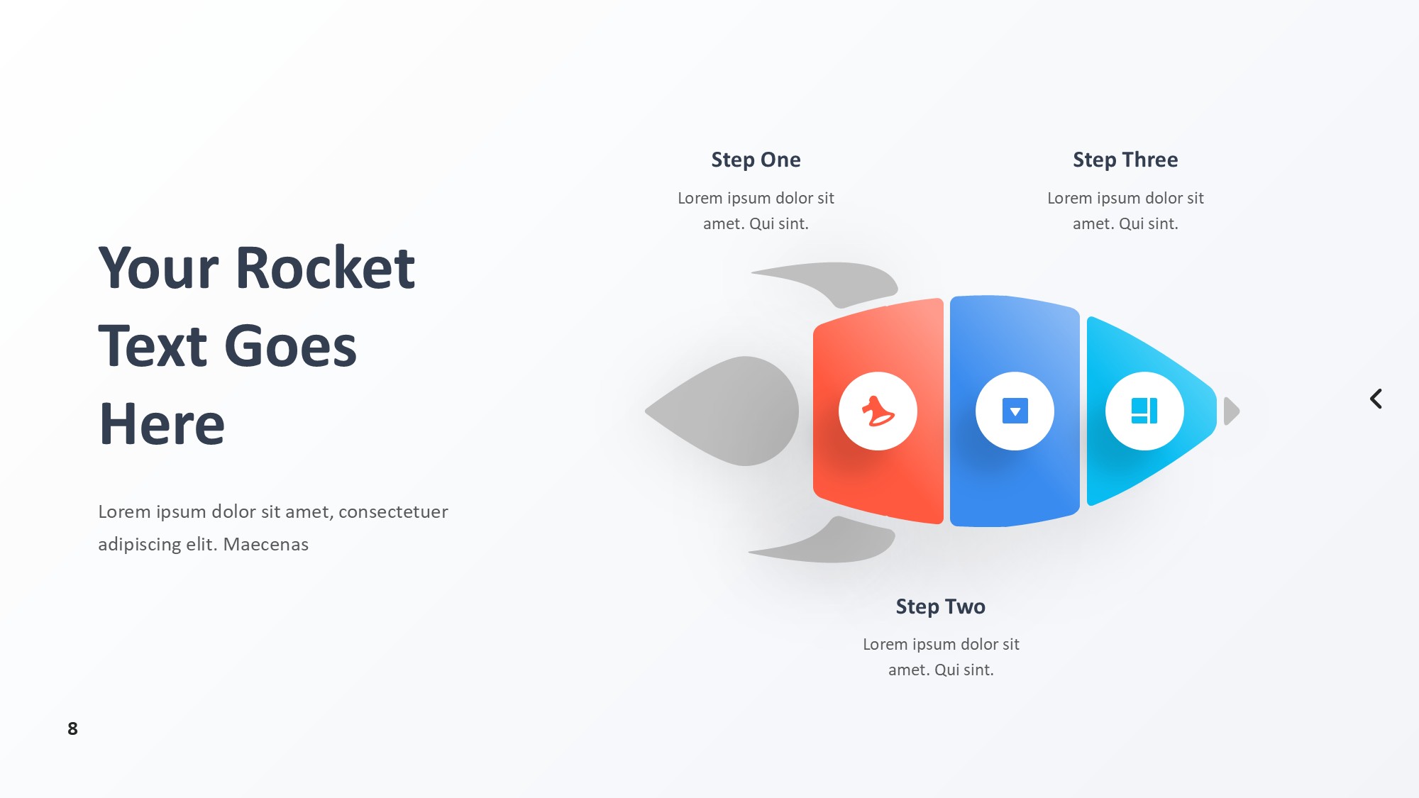 火箭图形信息图示PPT模板