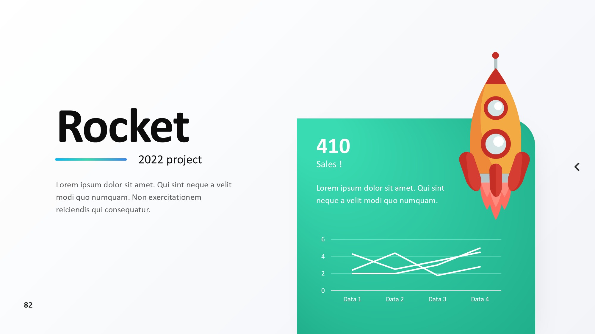 火箭图形信息图示PPT模板