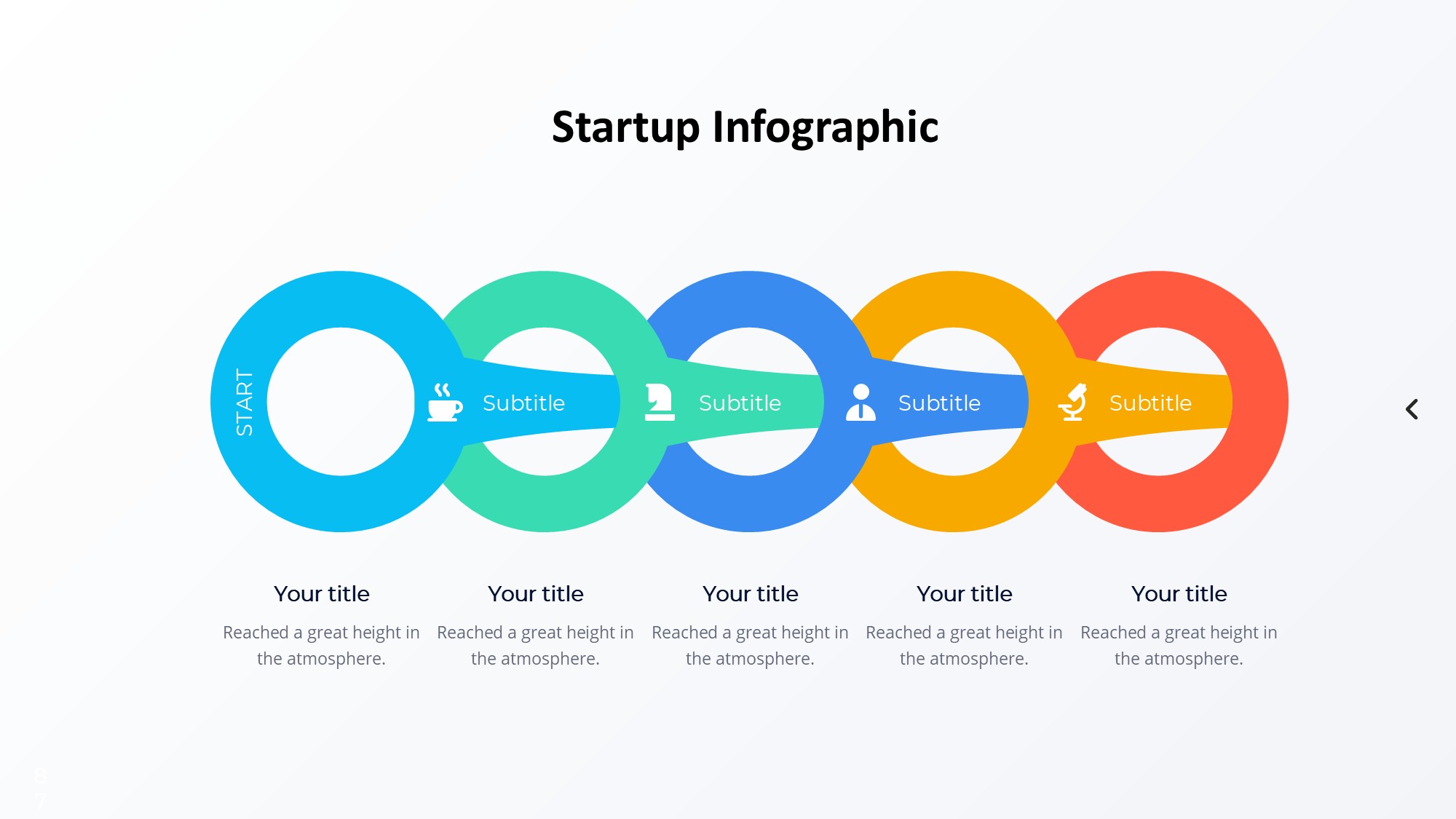 火箭图形信息图示PPT模板