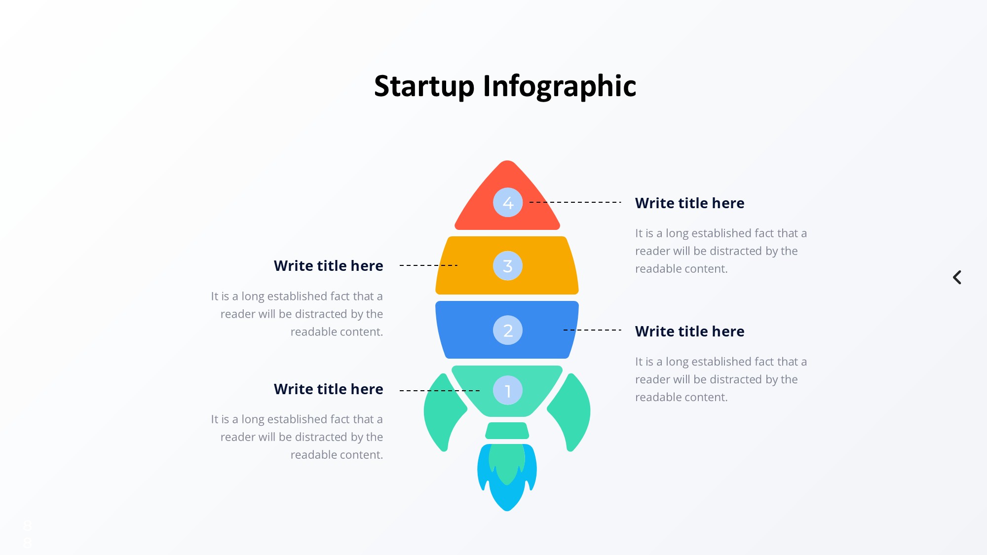火箭图形信息图示PPT模板