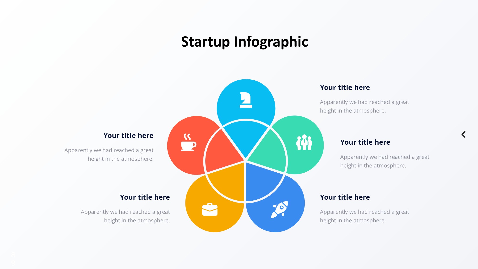 火箭图形信息图示PPT模板