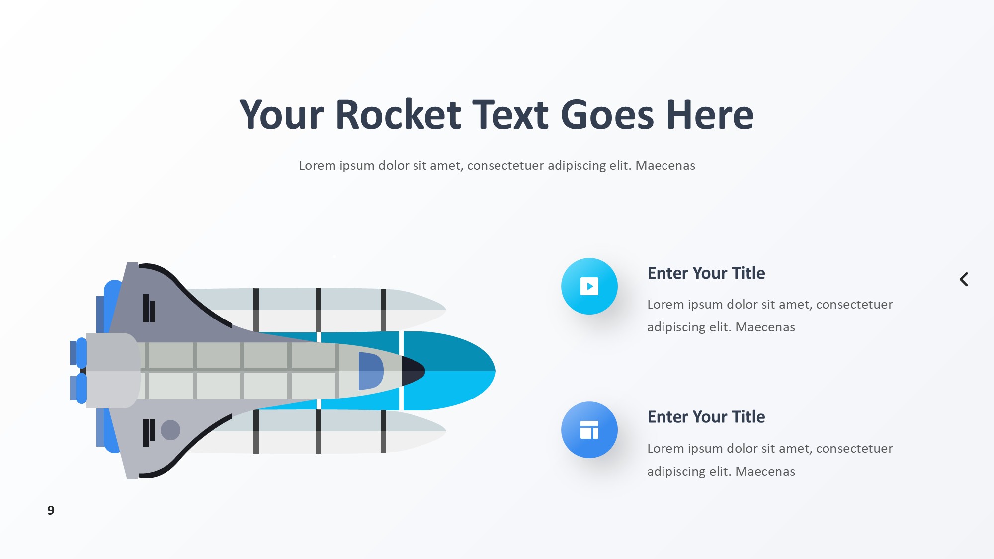 火箭图形信息图示PPT模板