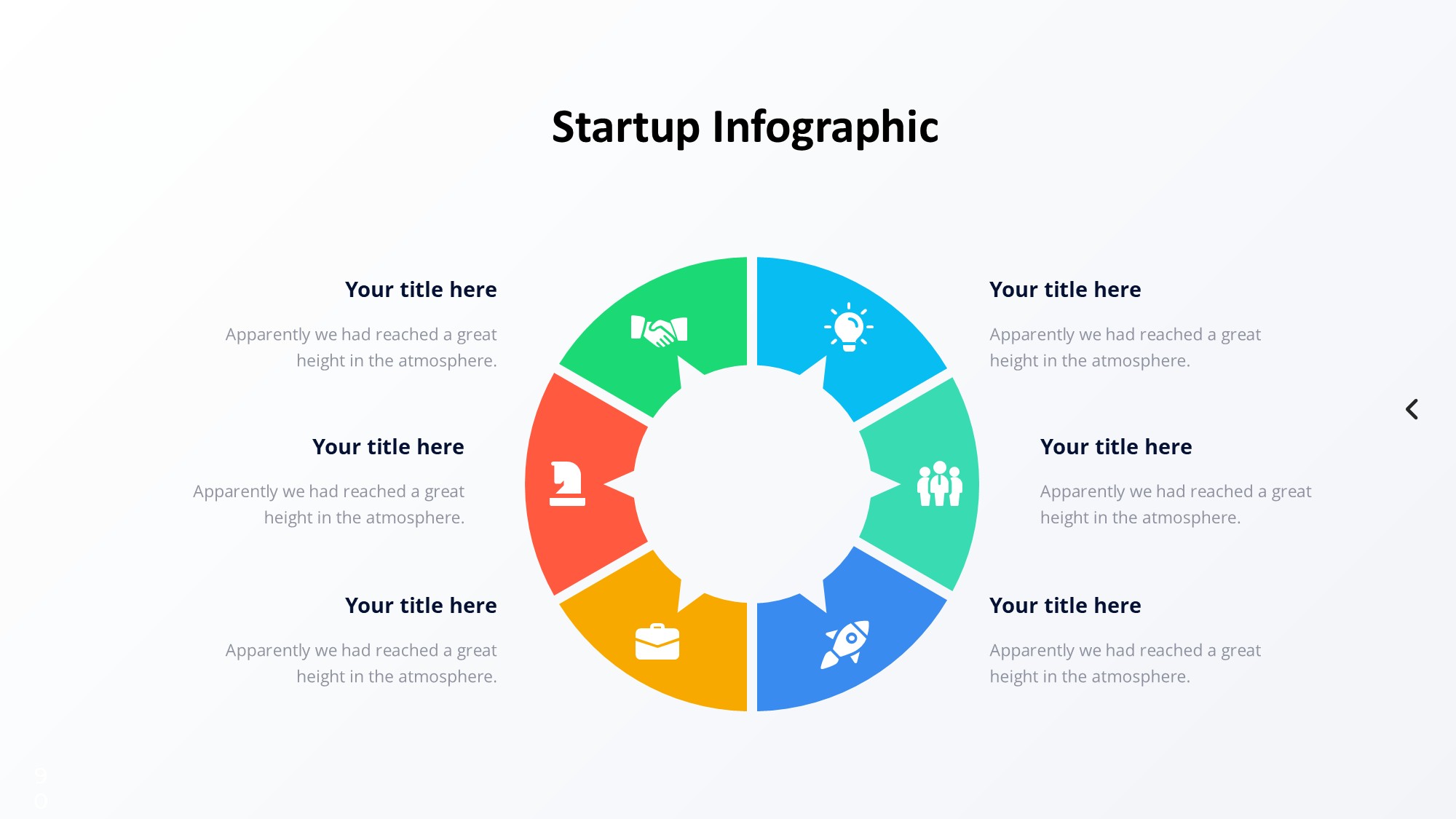 火箭图形信息图示PPT模板