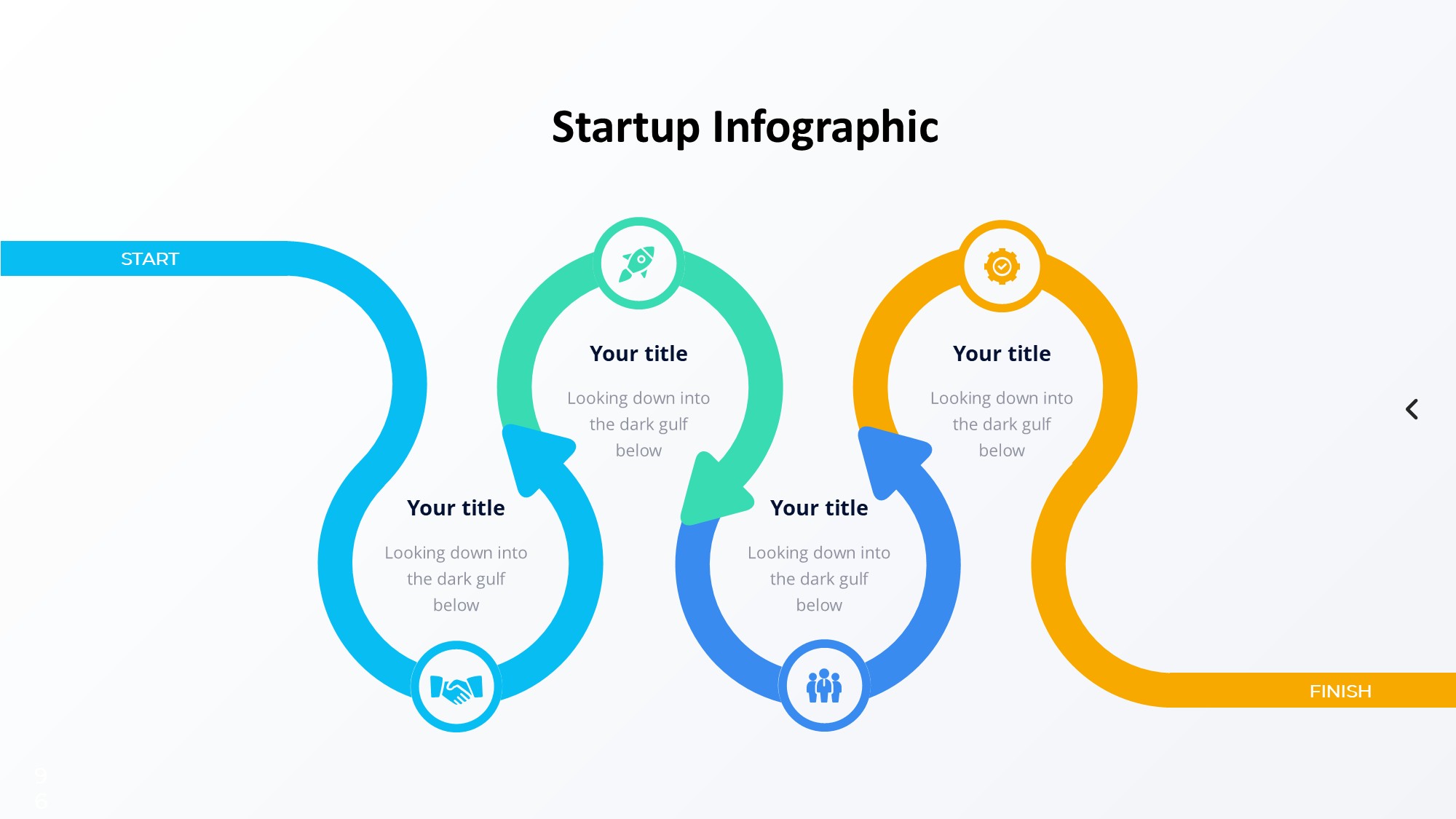火箭图形信息图示PPT模板