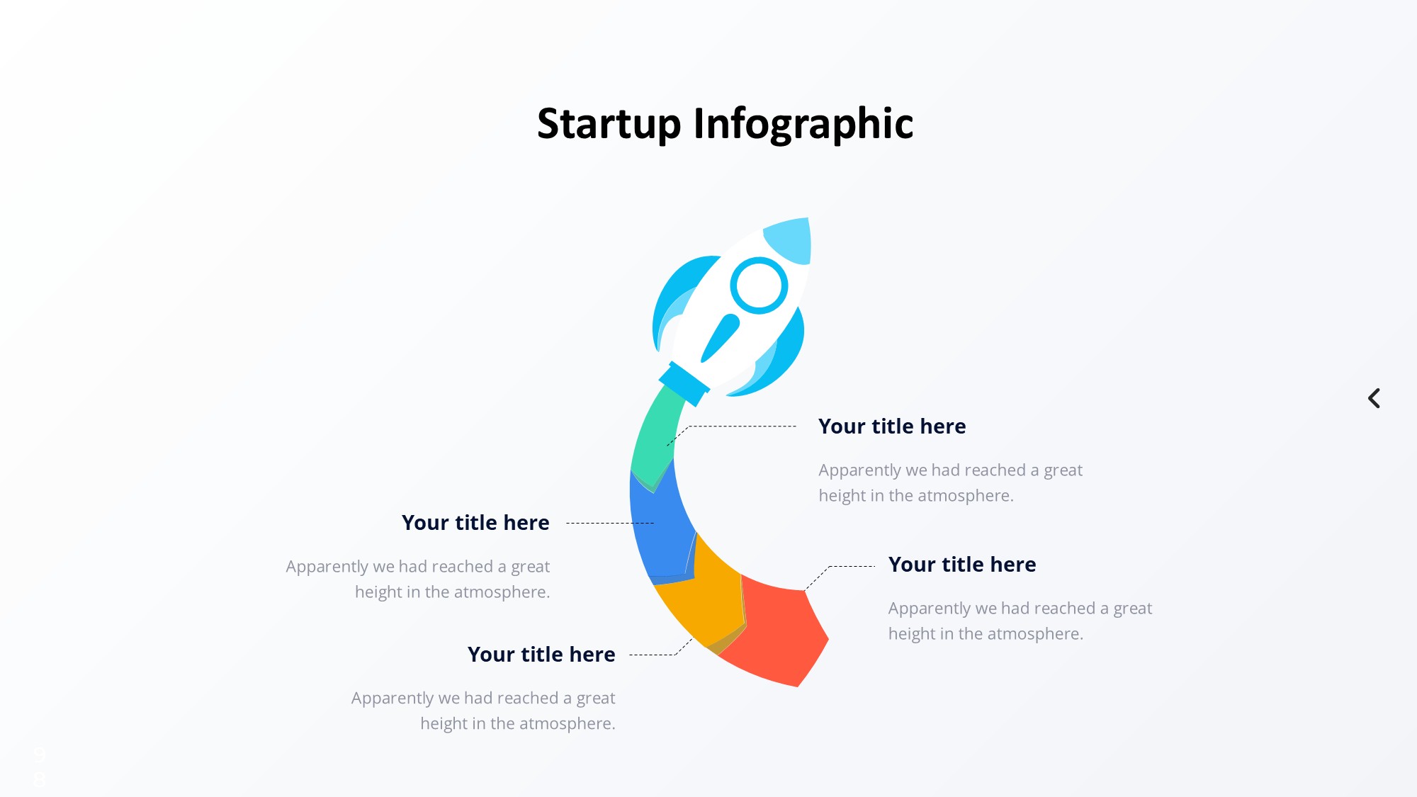 火箭图形信息图示PPT模板