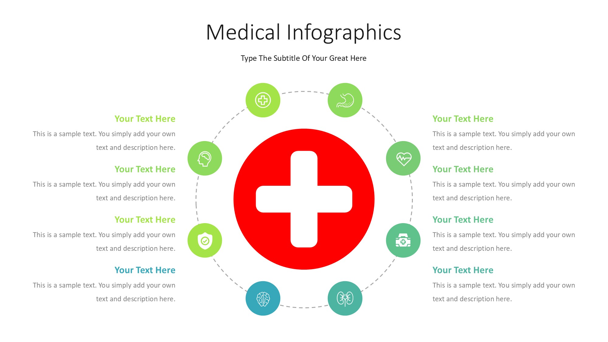 医疗医药图形信息图示PPT模板
