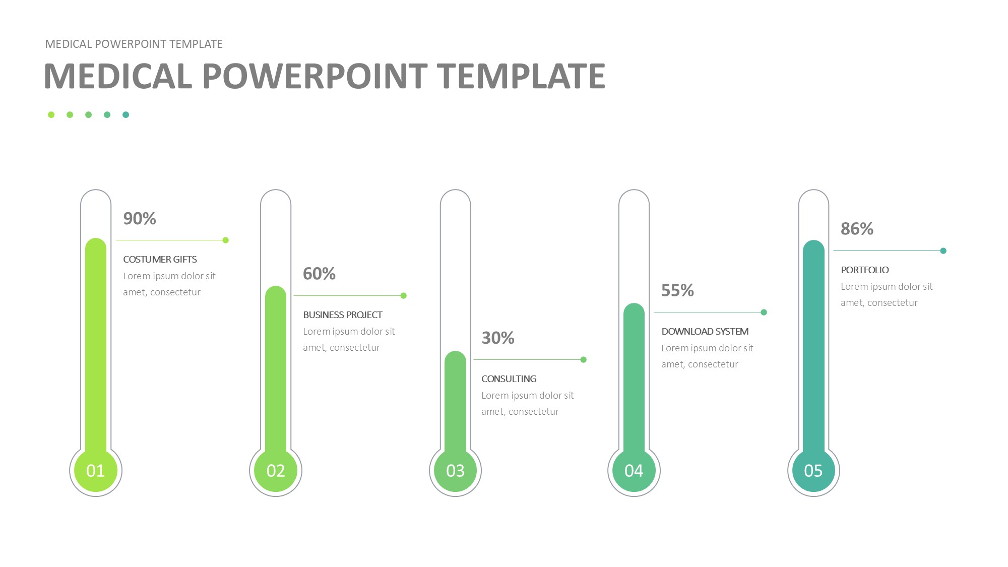 医疗医药图形信息图示PPT模板