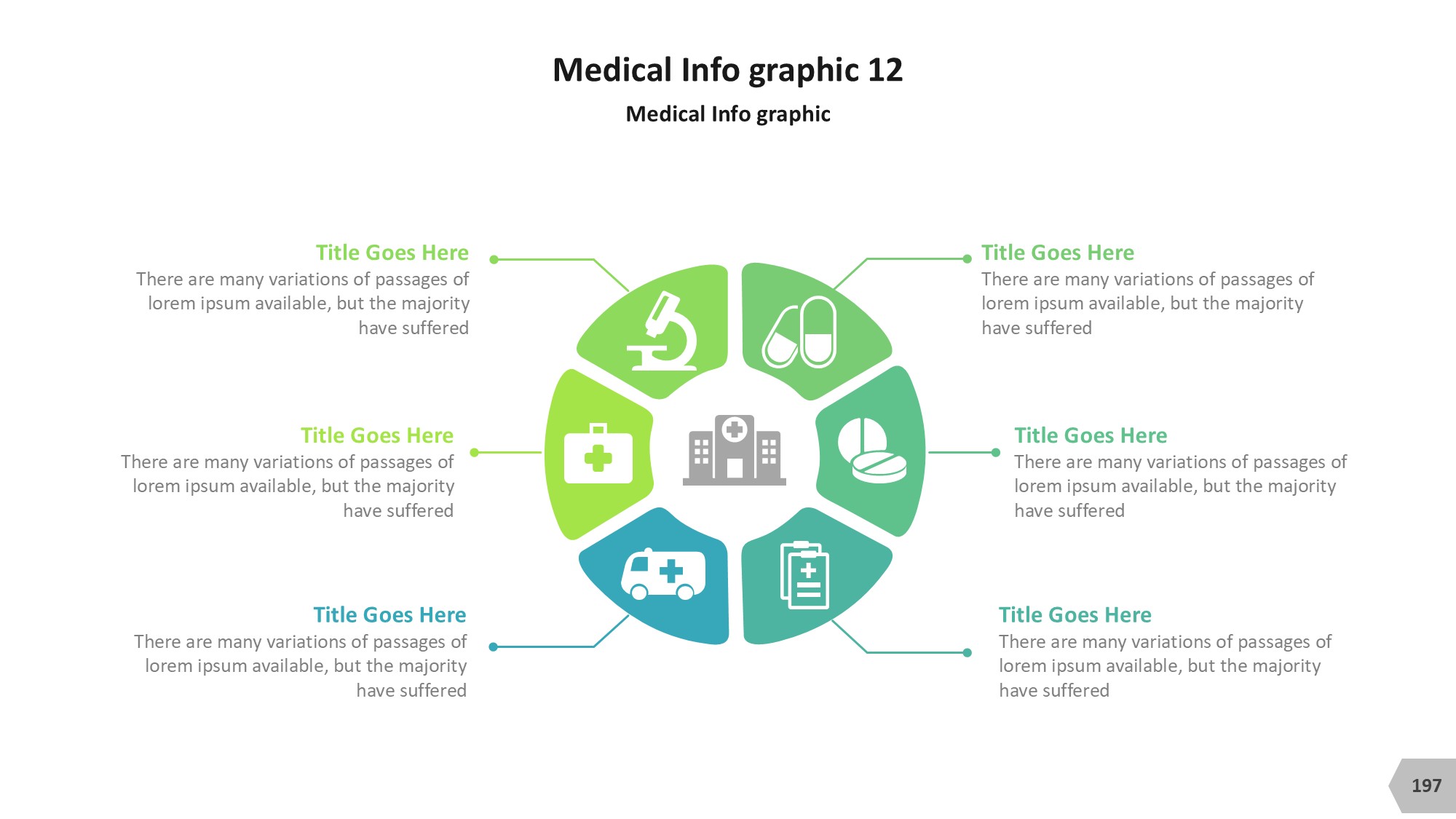 医疗医药图形信息图示PPT模板