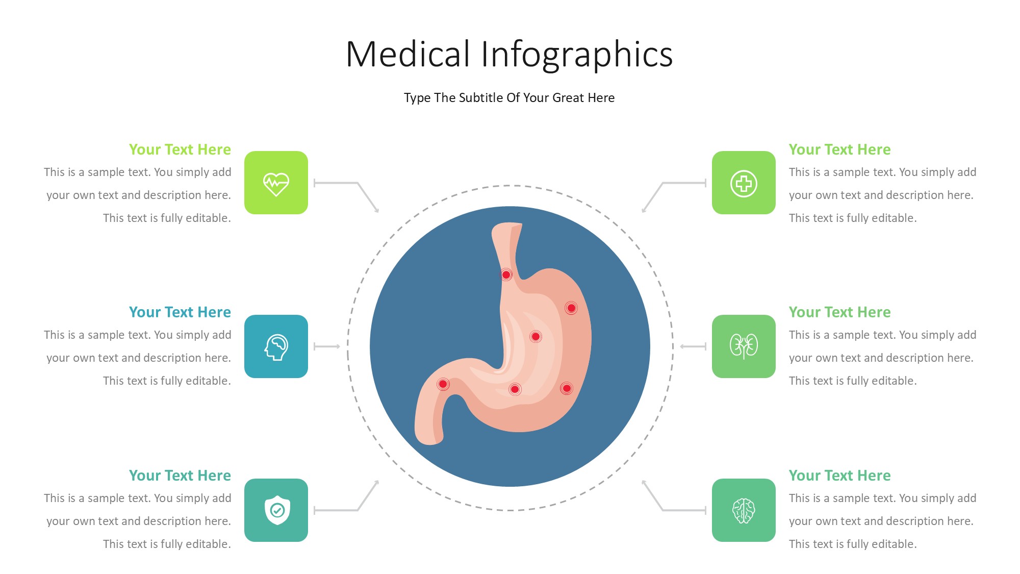 医疗医药图形信息图示PPT模板