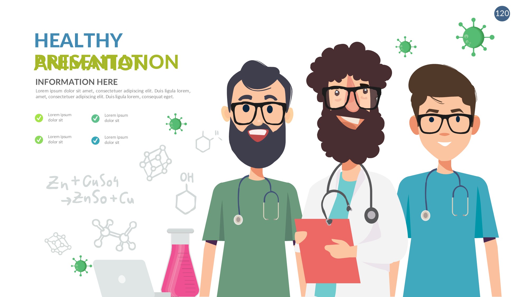 医疗医药图形信息图示PPT模板