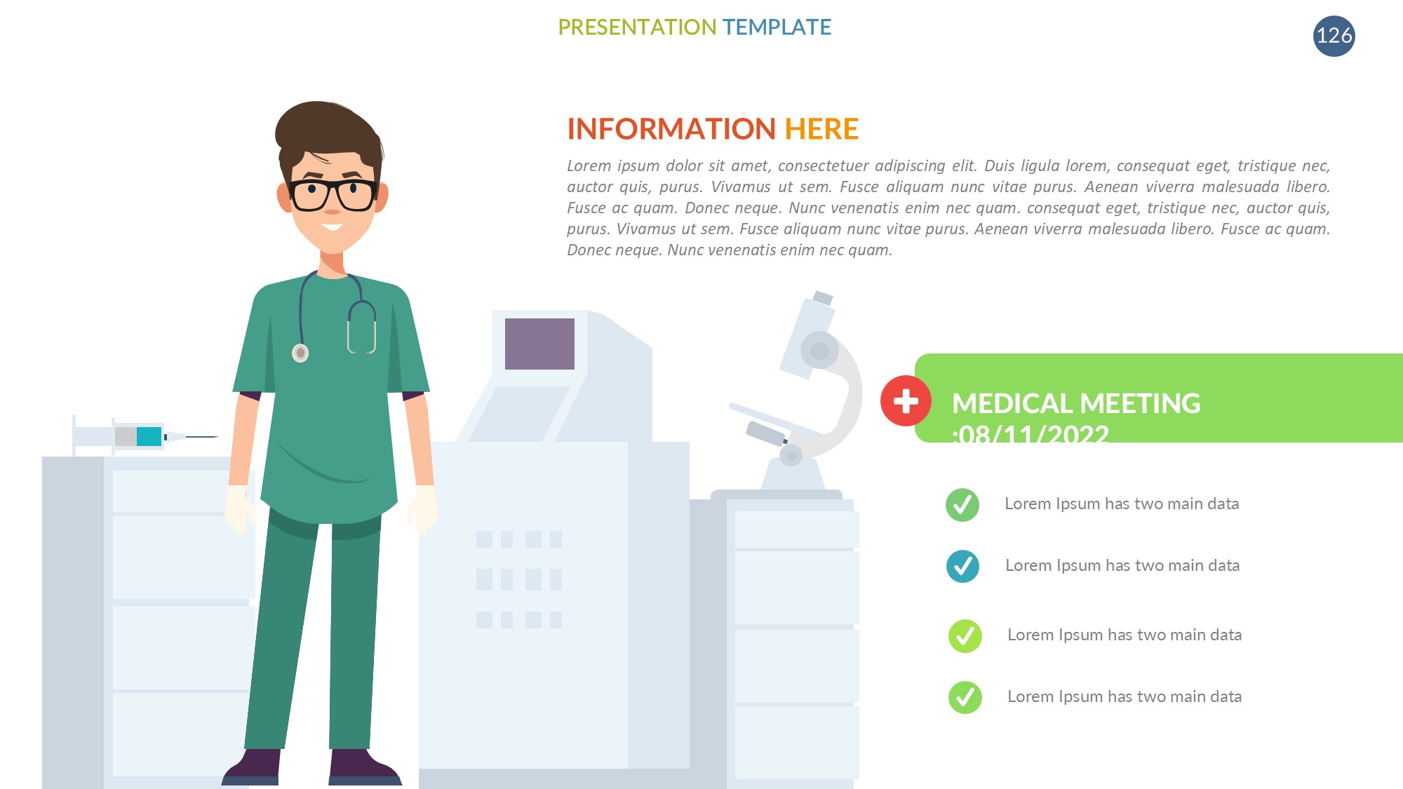 医疗医药图形信息图示PPT模板