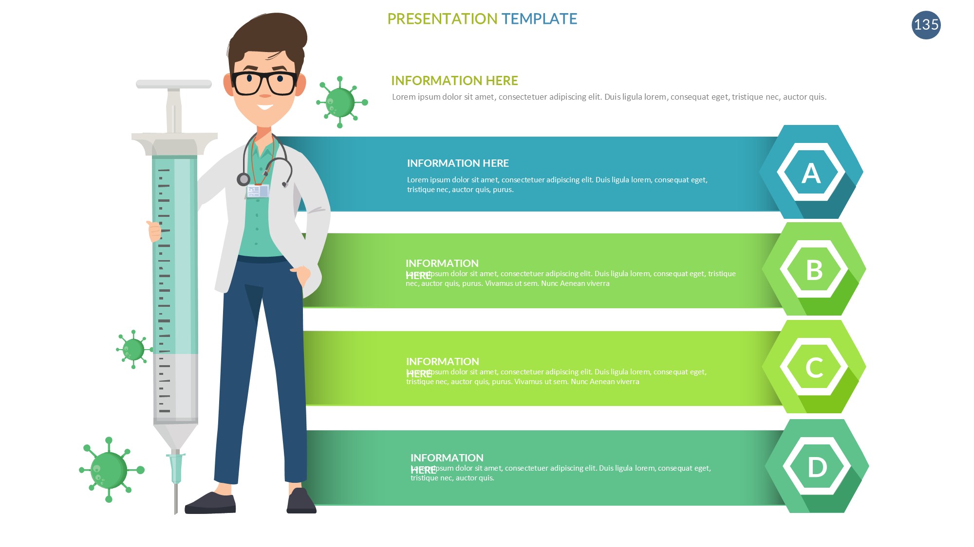 医疗医药图形信息图示PPT模板
