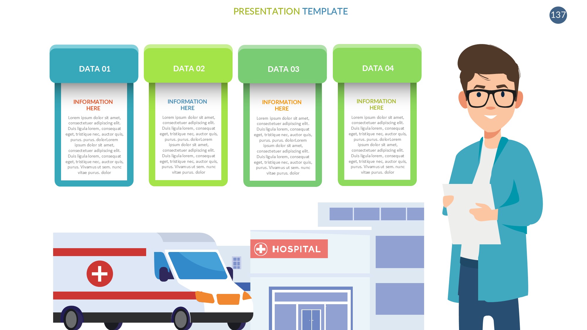医疗医药图形信息图示PPT模板