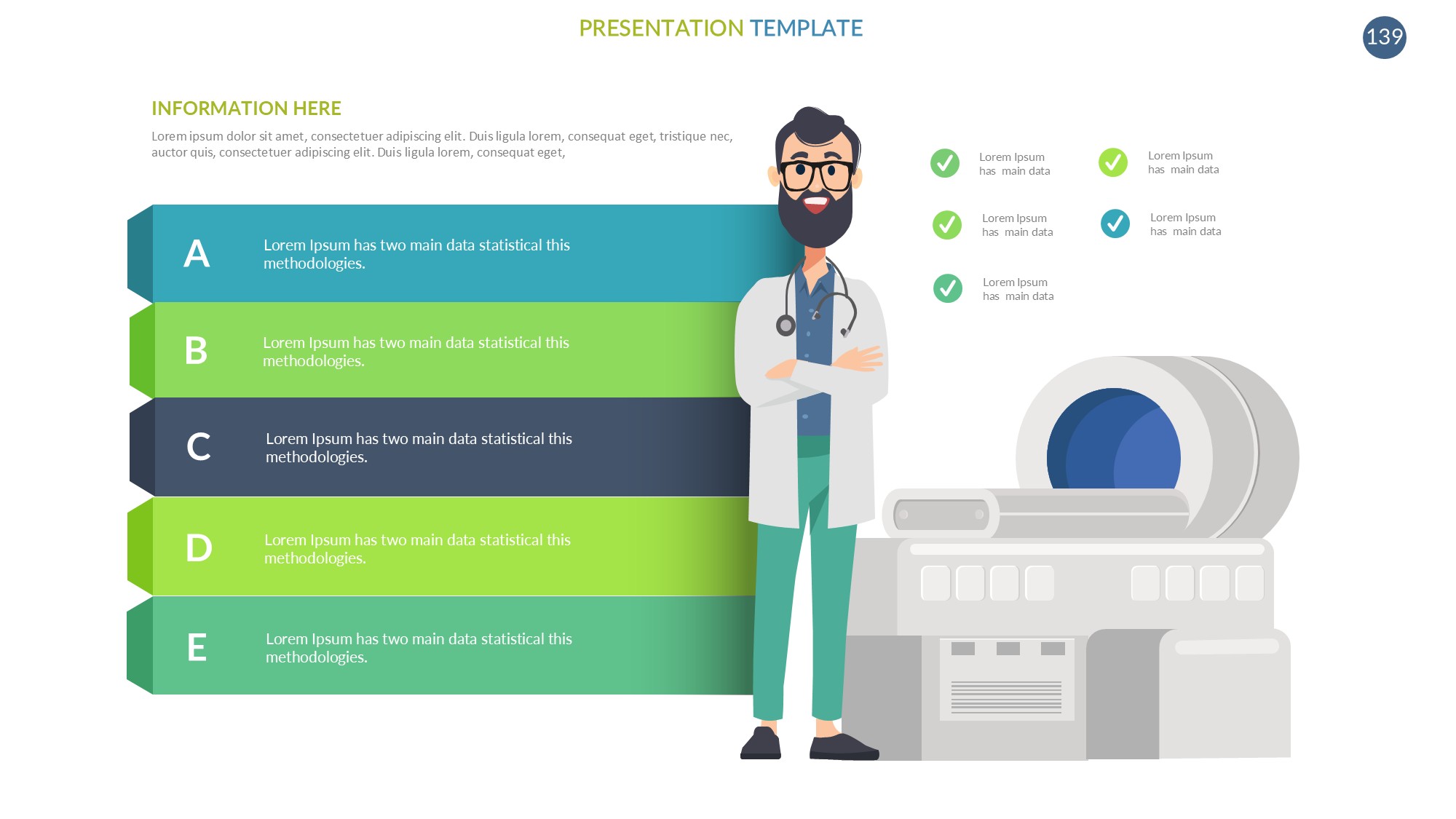 医疗医药图形信息图示PPT模板