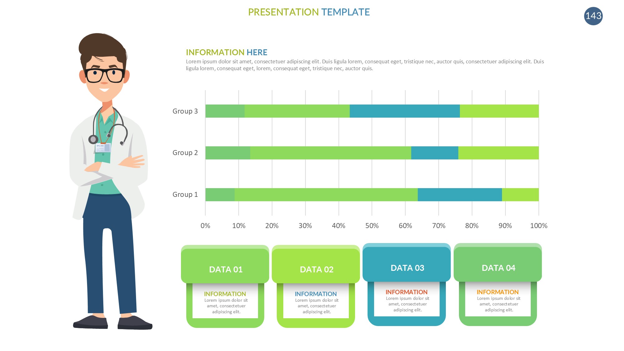 医疗医药图形信息图示PPT模板