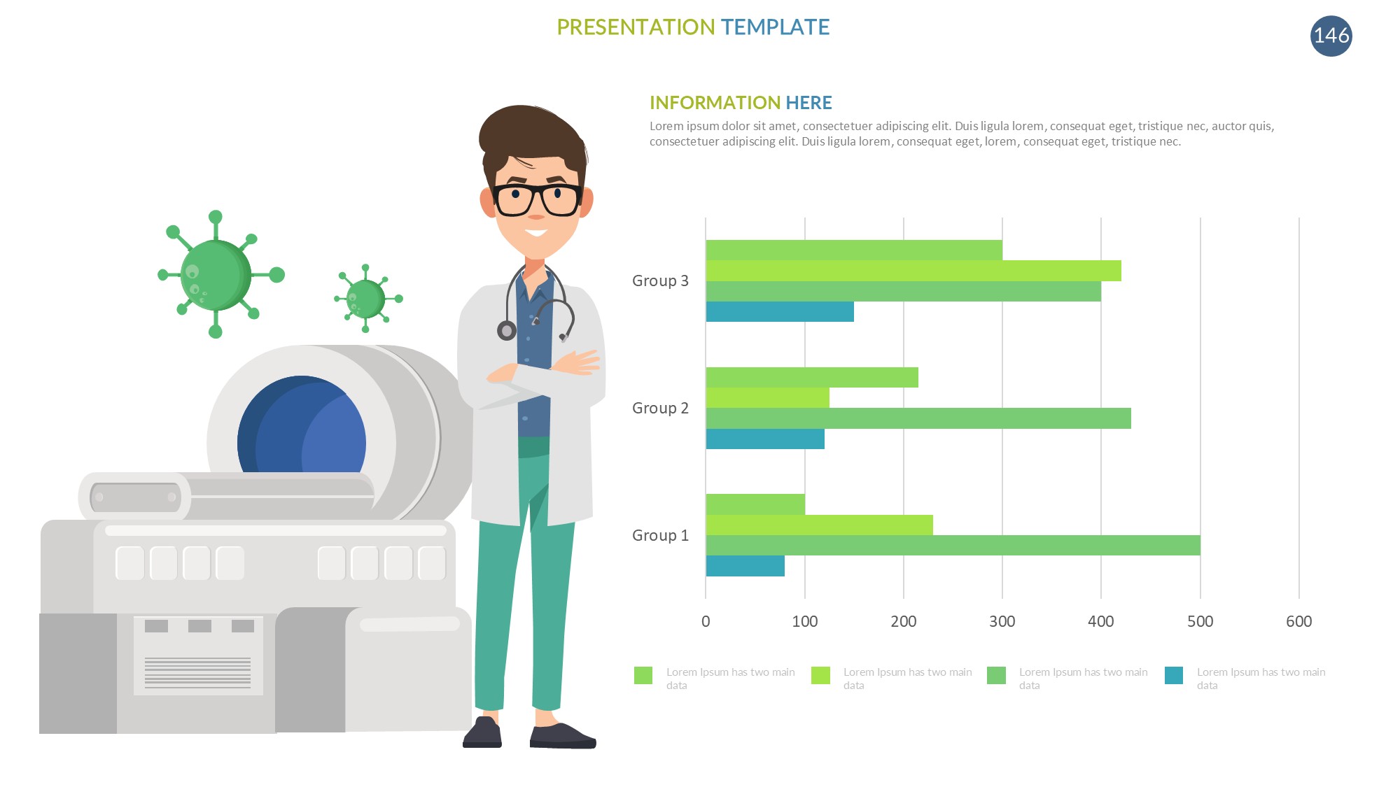 医疗医药图形信息图示PPT模板