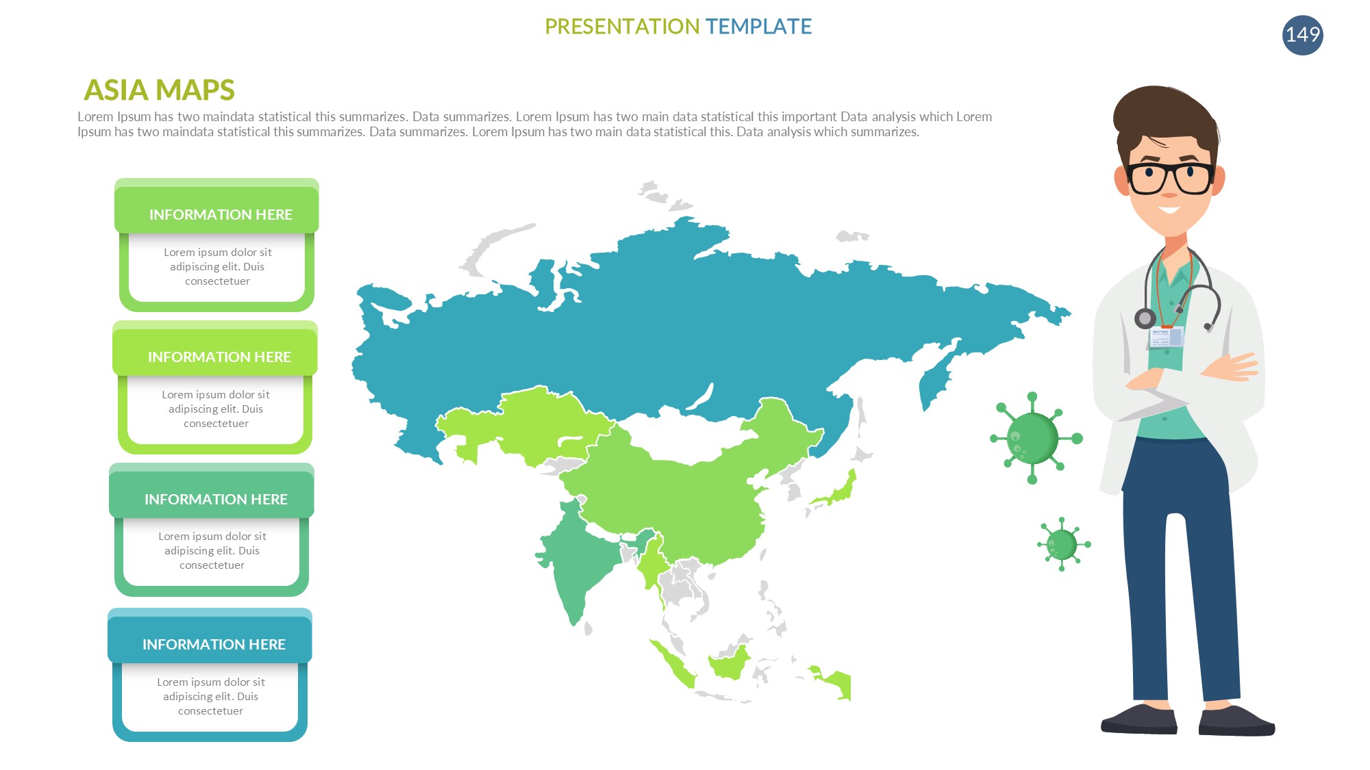 医疗医药图形信息图示PPT模板