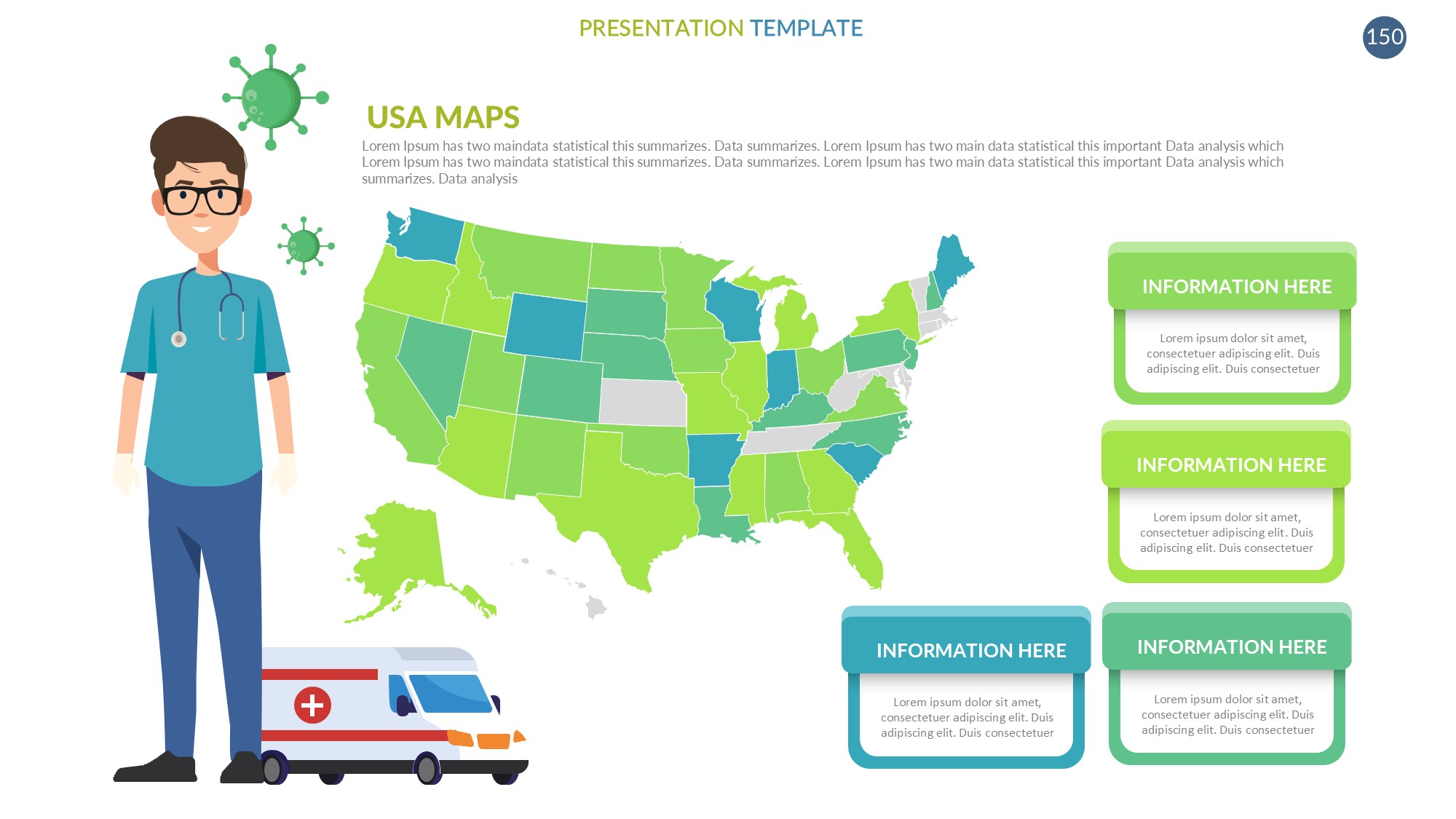 医疗医药图形信息图示PPT模板