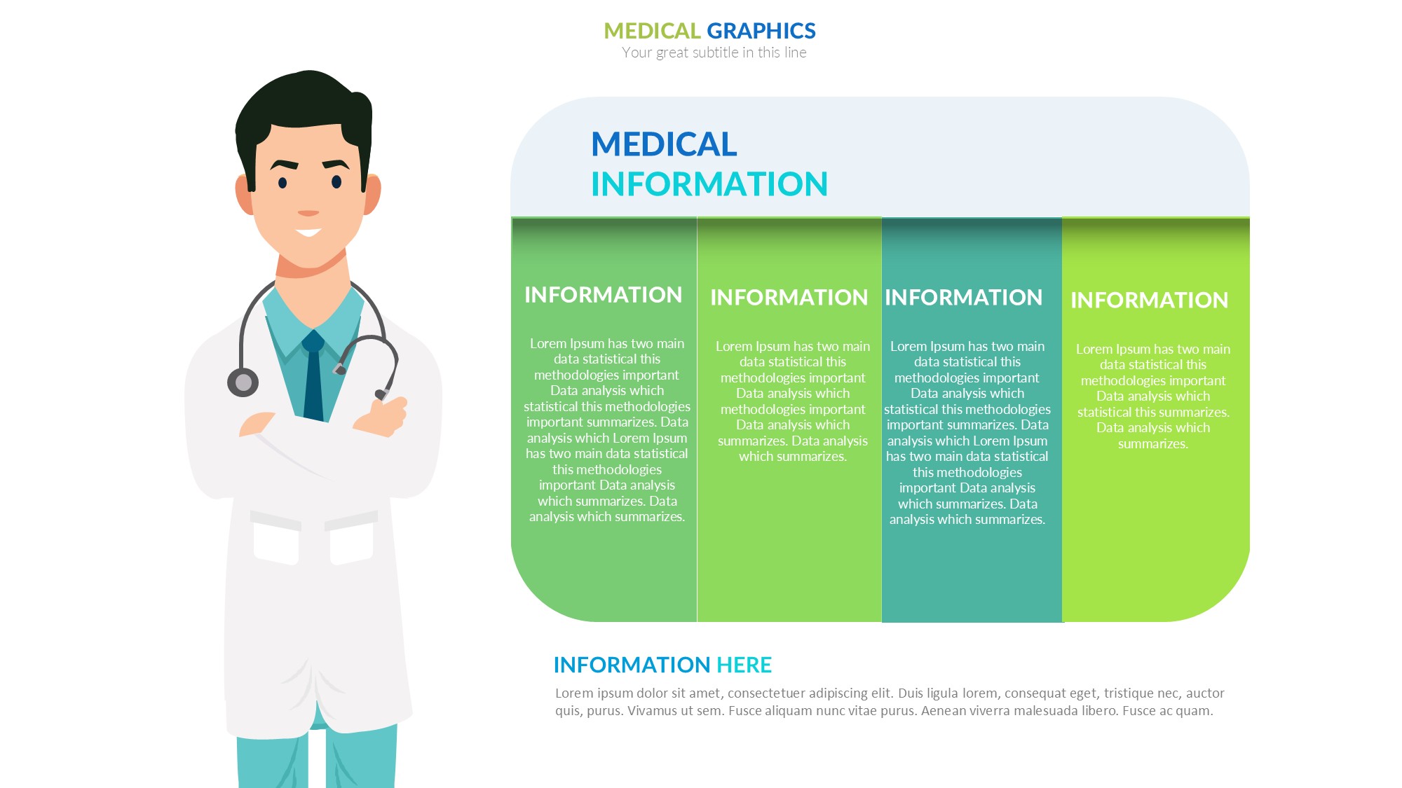 医疗医药图形信息图示PPT模板