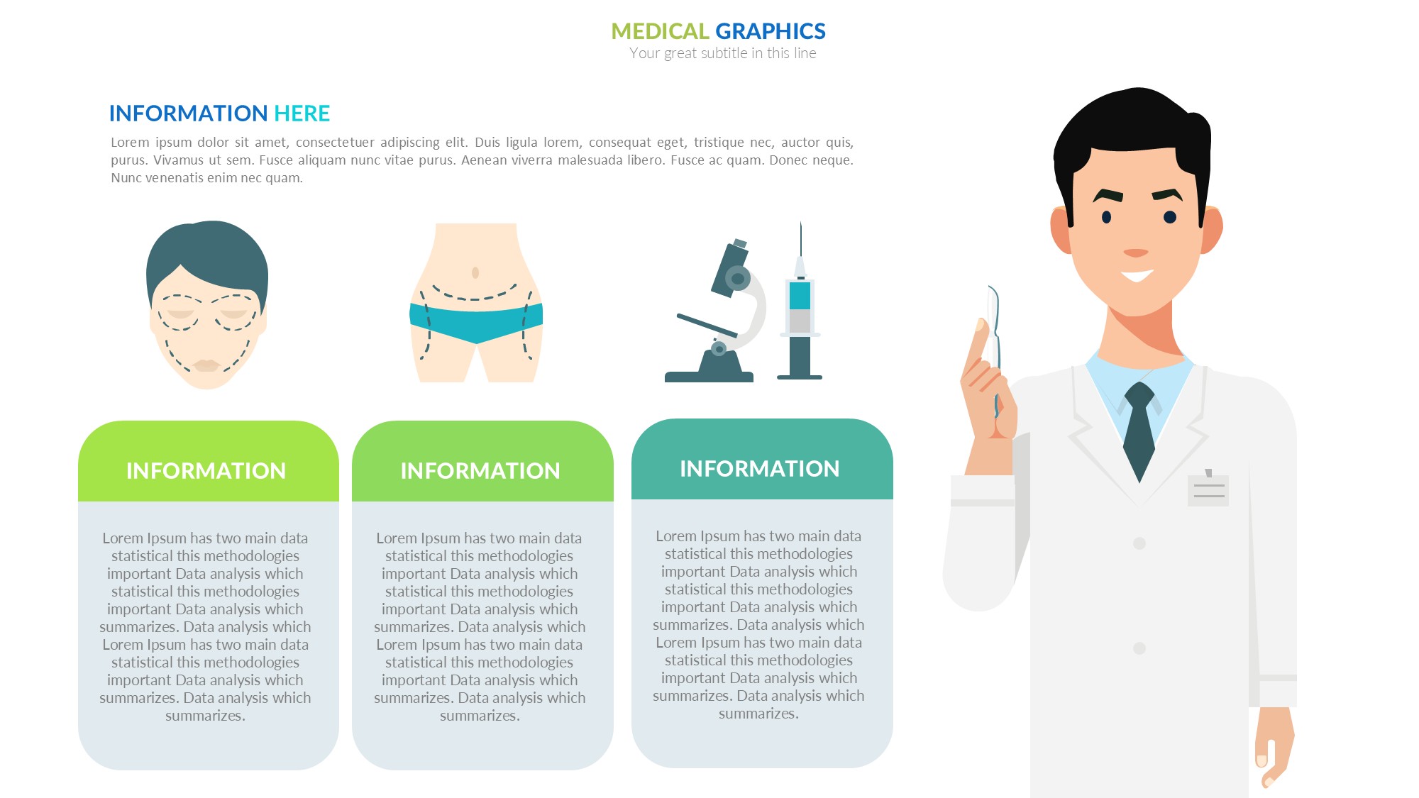医疗医药图形信息图示PPT模板