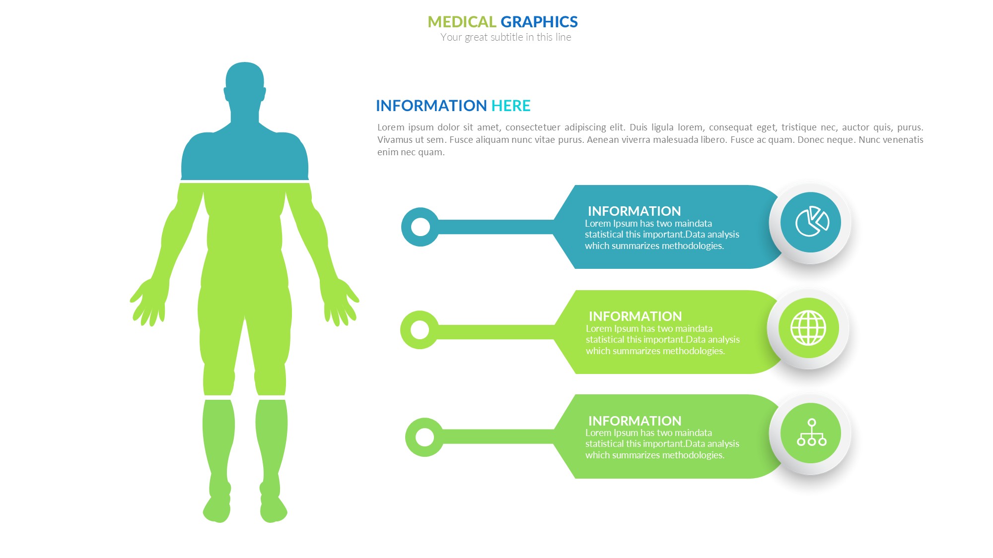 医疗医药图形信息图示PPT模板
