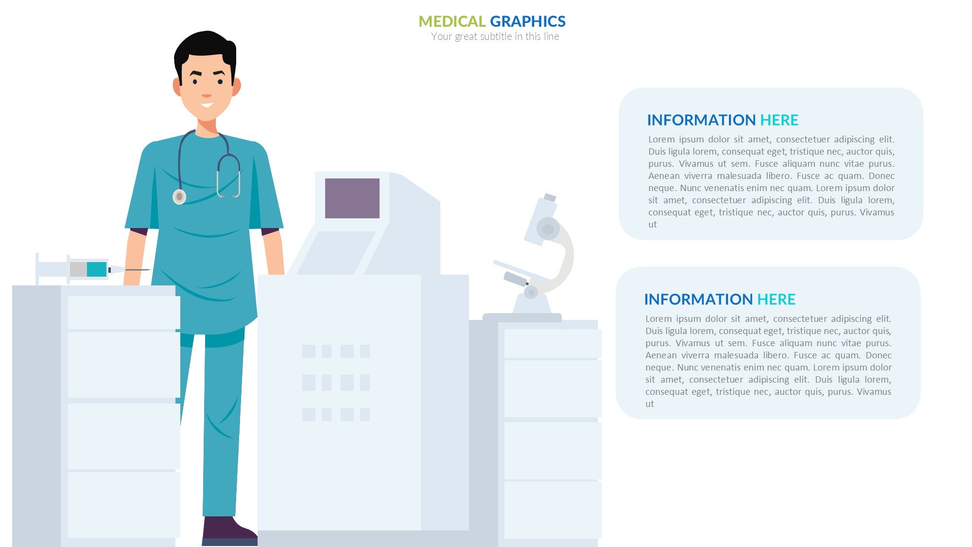 医疗医药图形信息图示PPT模板