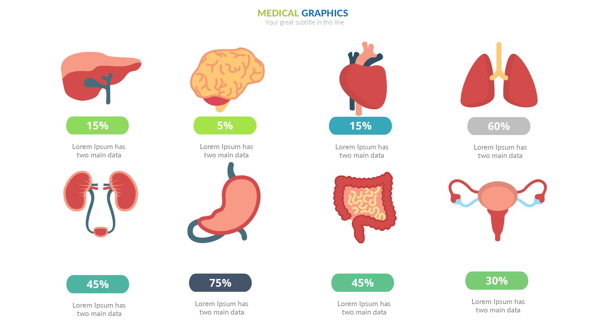 医疗医药图形信息图示PPT模板