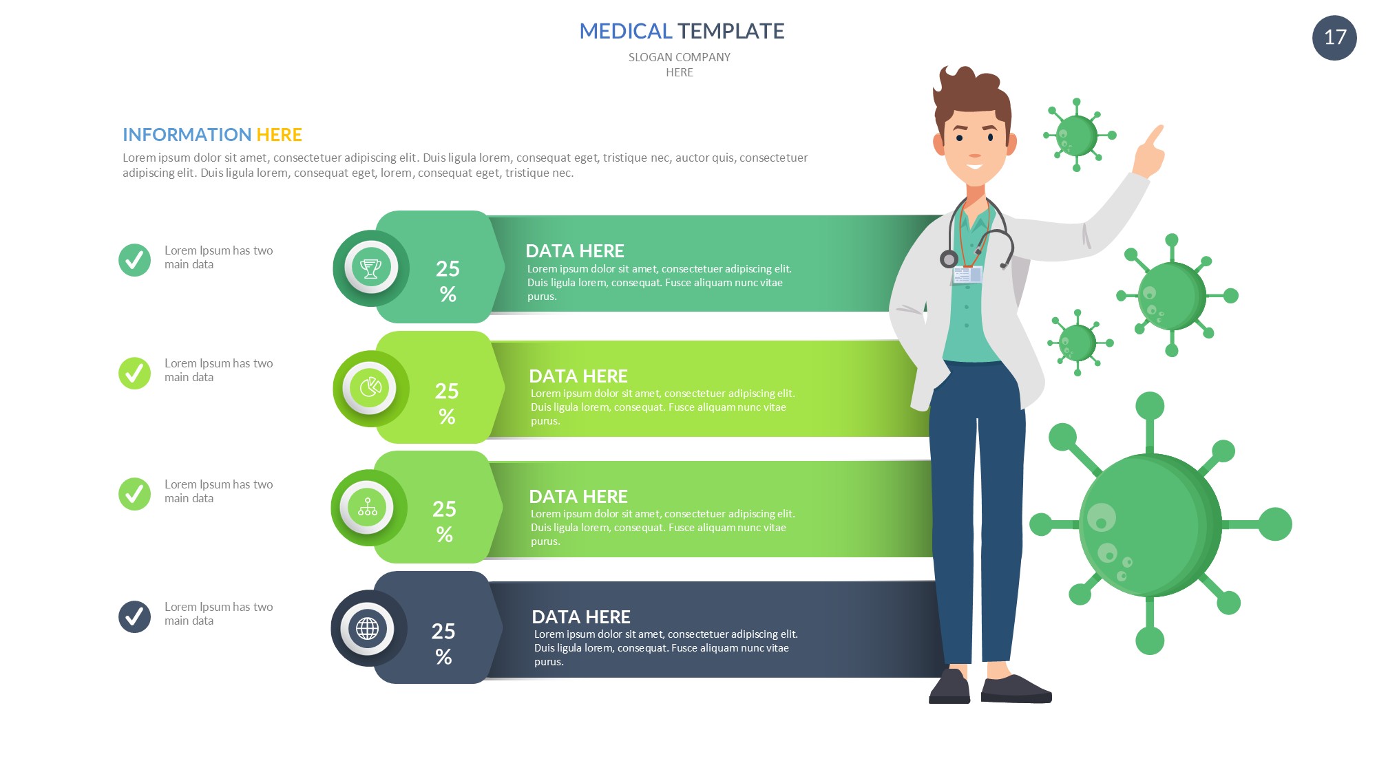 医疗医药图形信息图示PPT模板