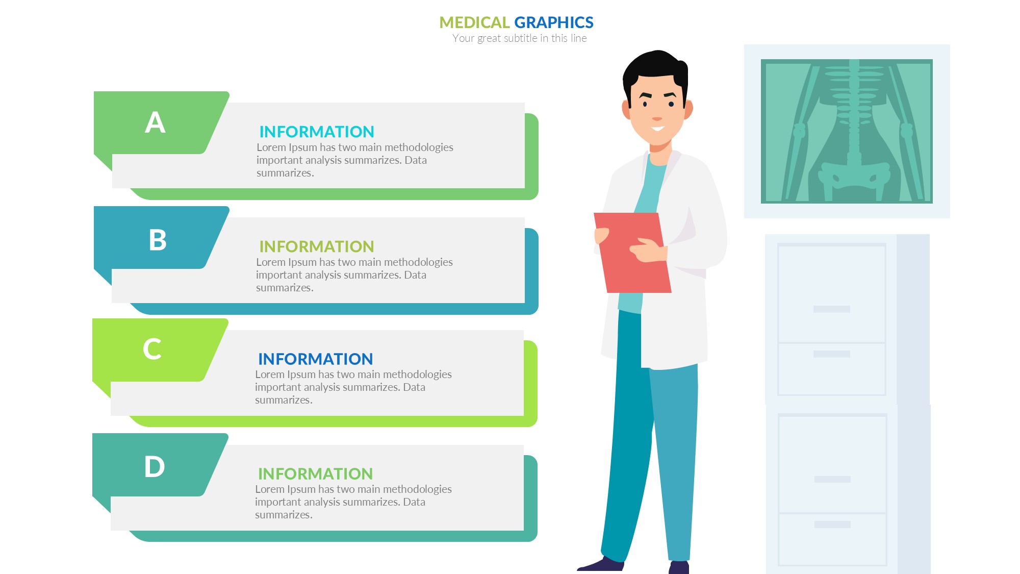 医疗医药图形信息图示PPT模板