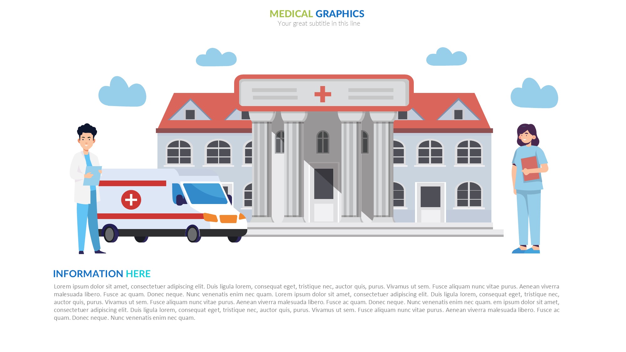医疗医药图形信息图示PPT模板