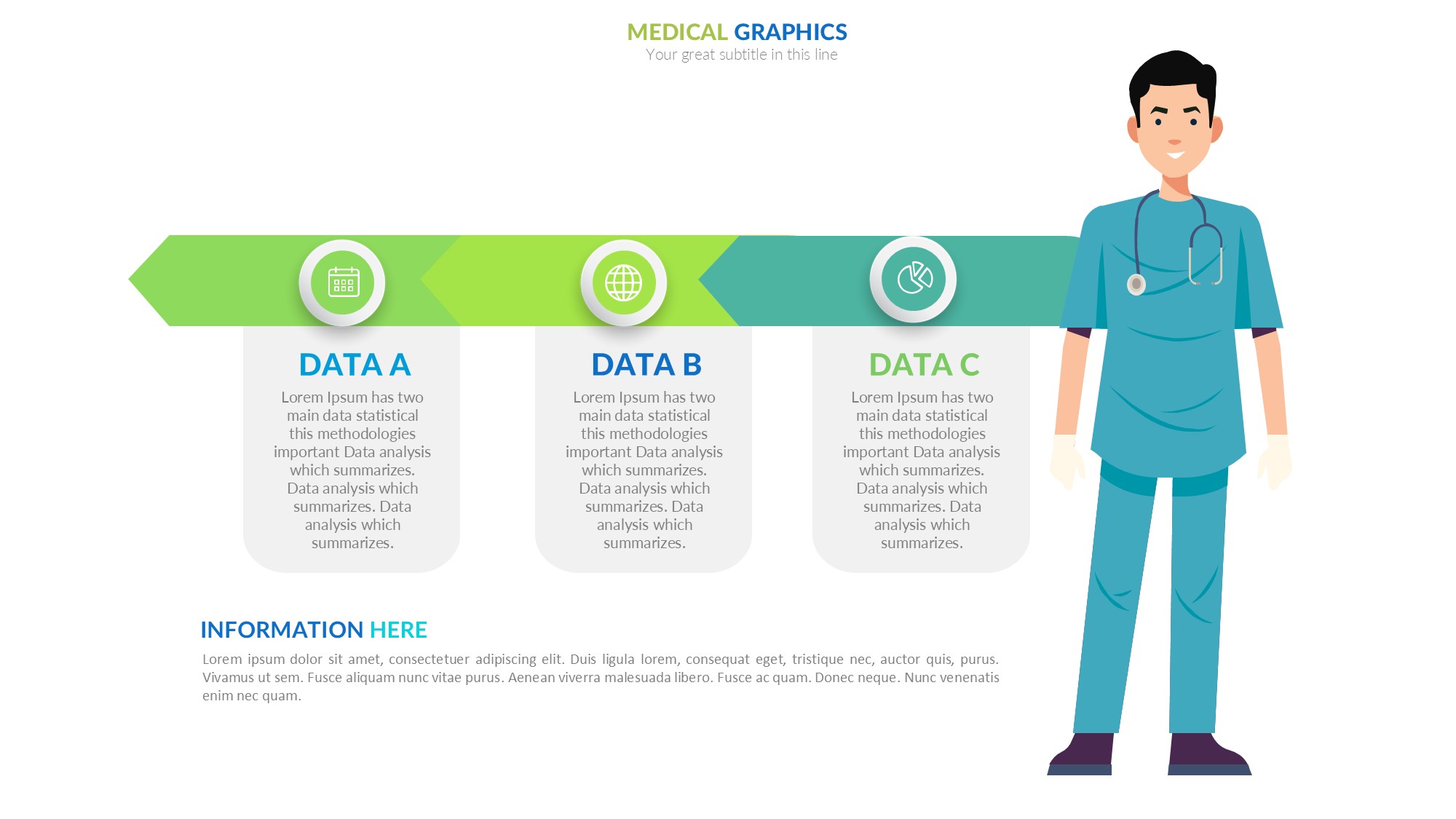 医疗医药图形信息图示PPT模板
