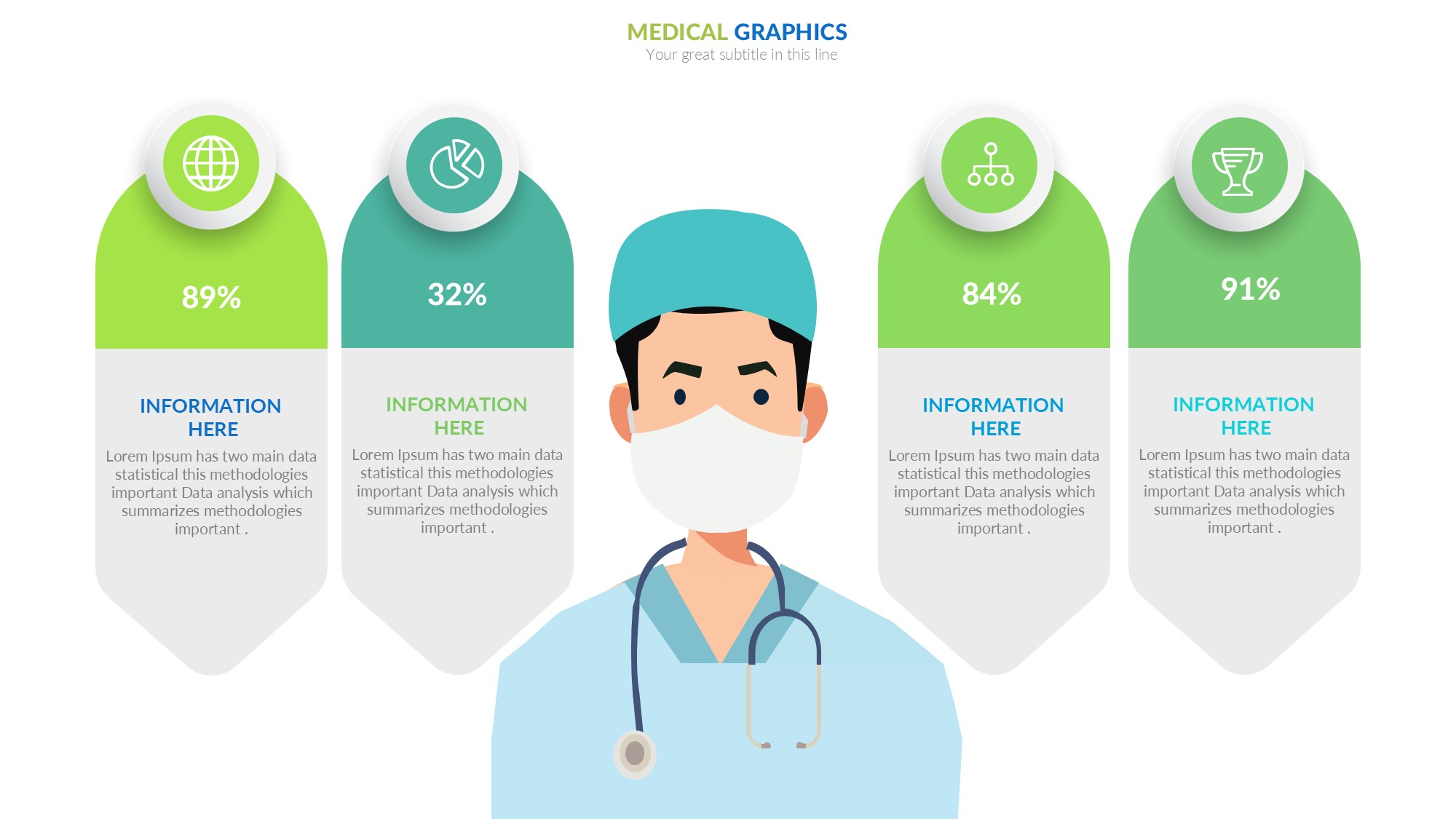 医疗医药图形信息图示PPT模板
