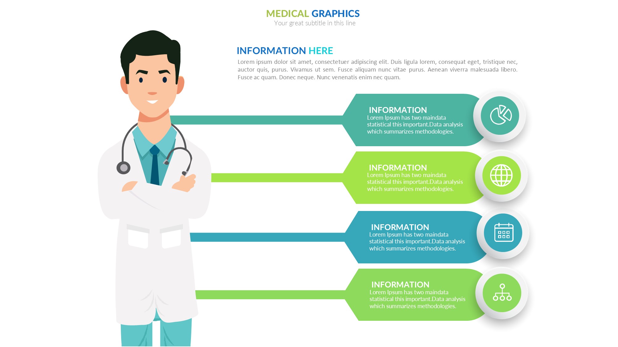 医疗医药图形信息图示PPT模板