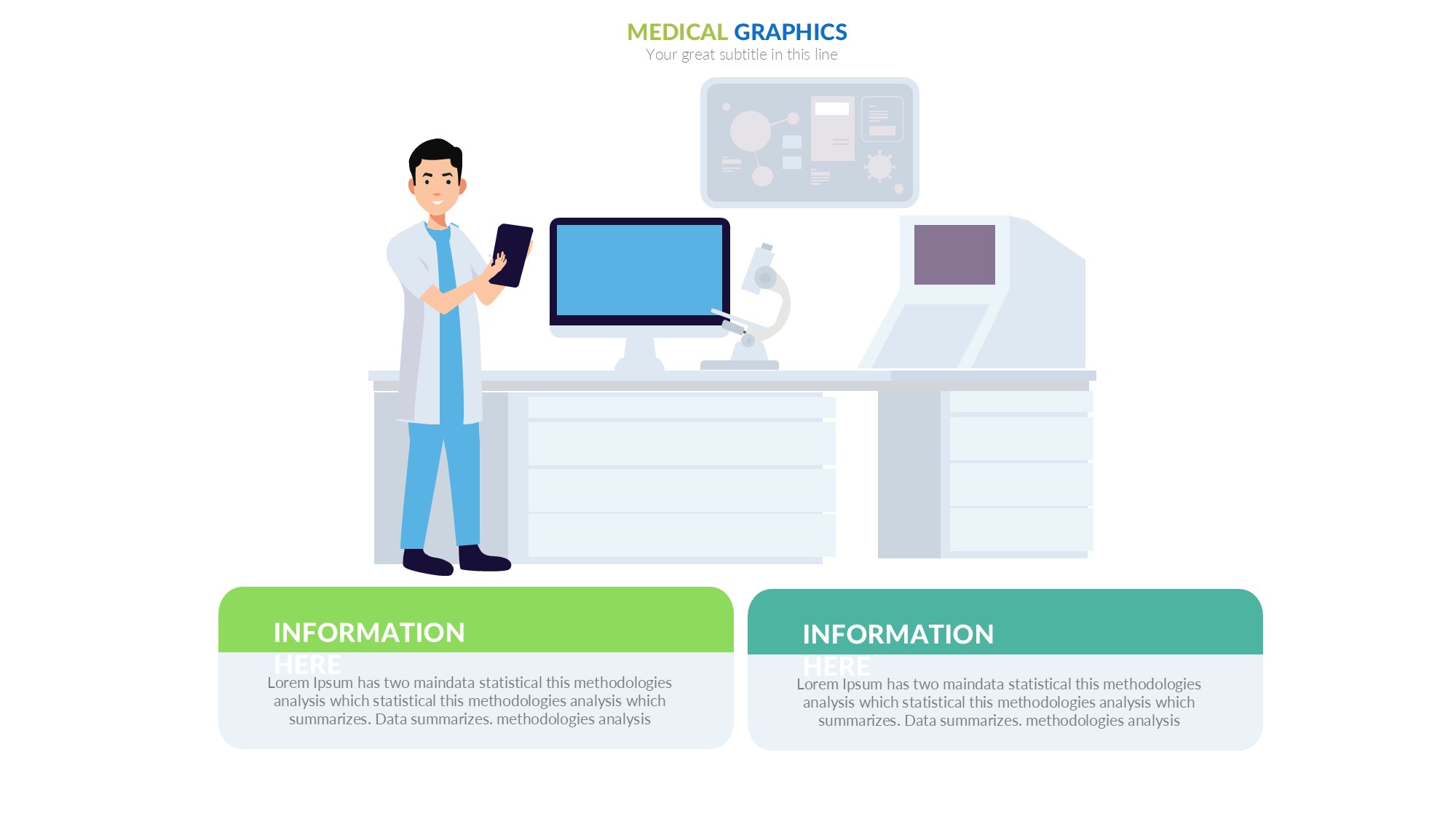 医疗医药图形信息图示PPT模板