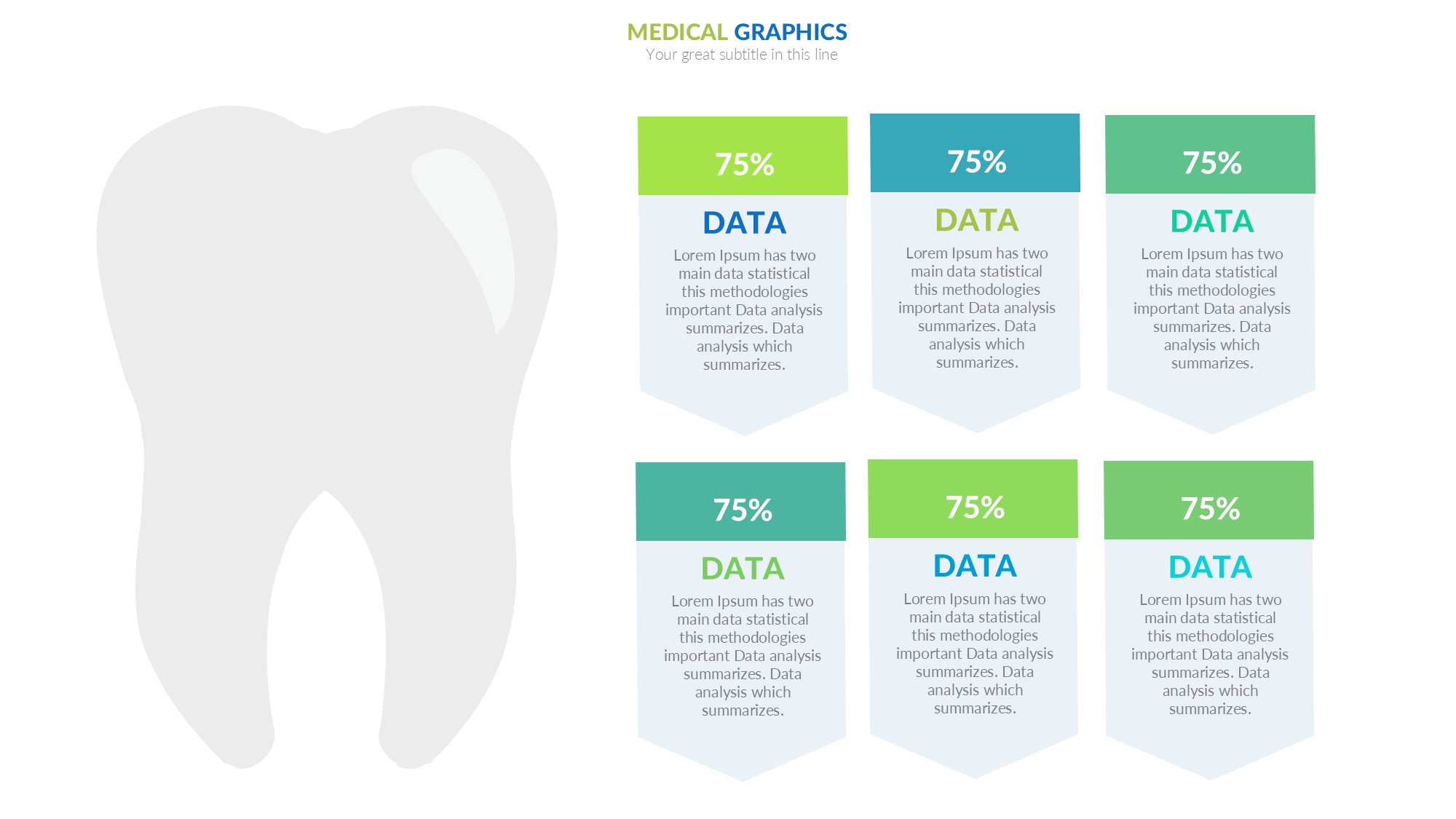 医疗医药图形信息图示PPT模板