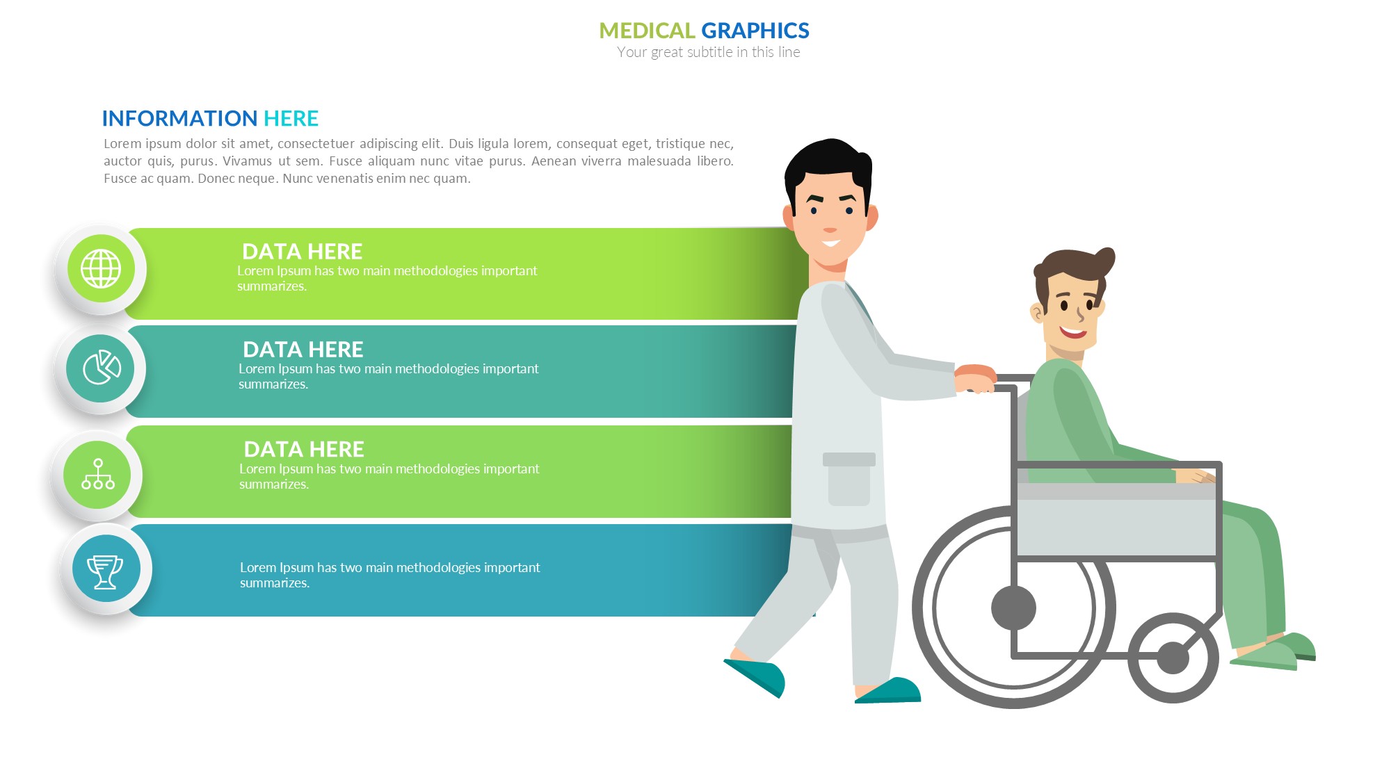 医疗医药图形信息图示PPT模板