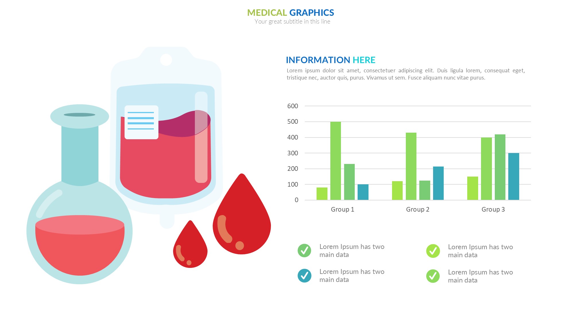 医疗医药图形信息图示PPT模板