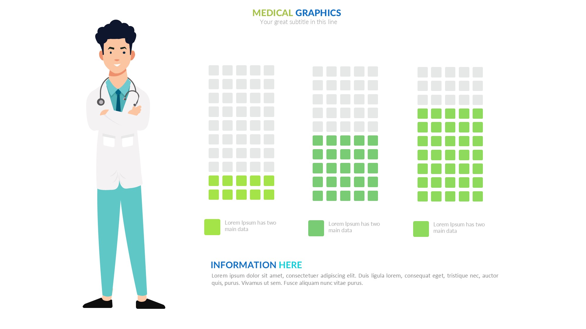 医疗医药图形信息图示PPT模板