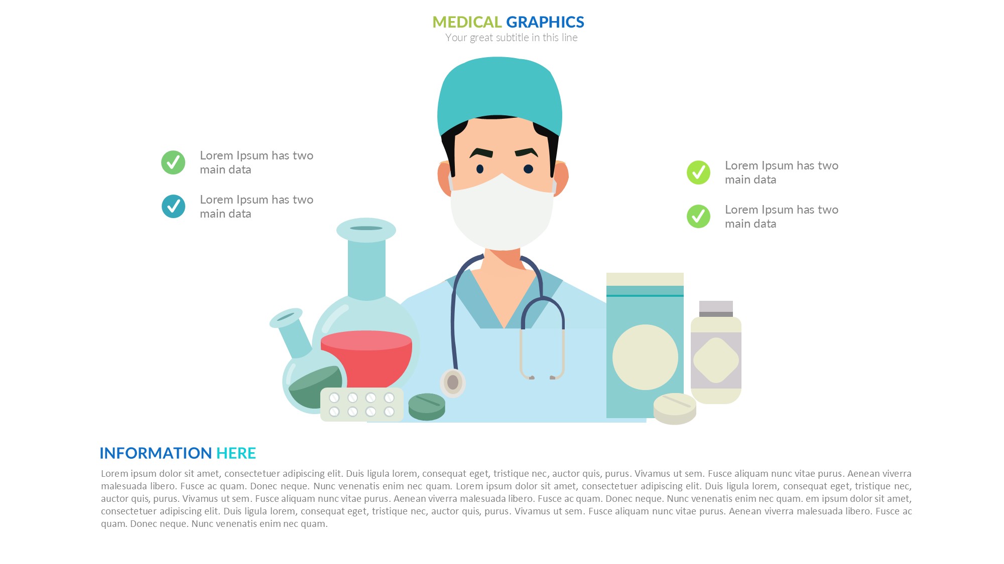 医疗医药图形信息图示PPT模板