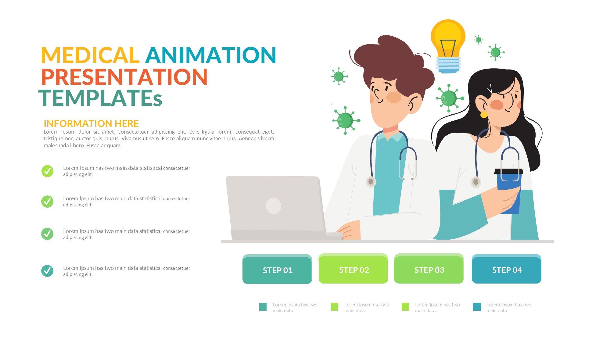 医疗医药图形信息图示PPT模板