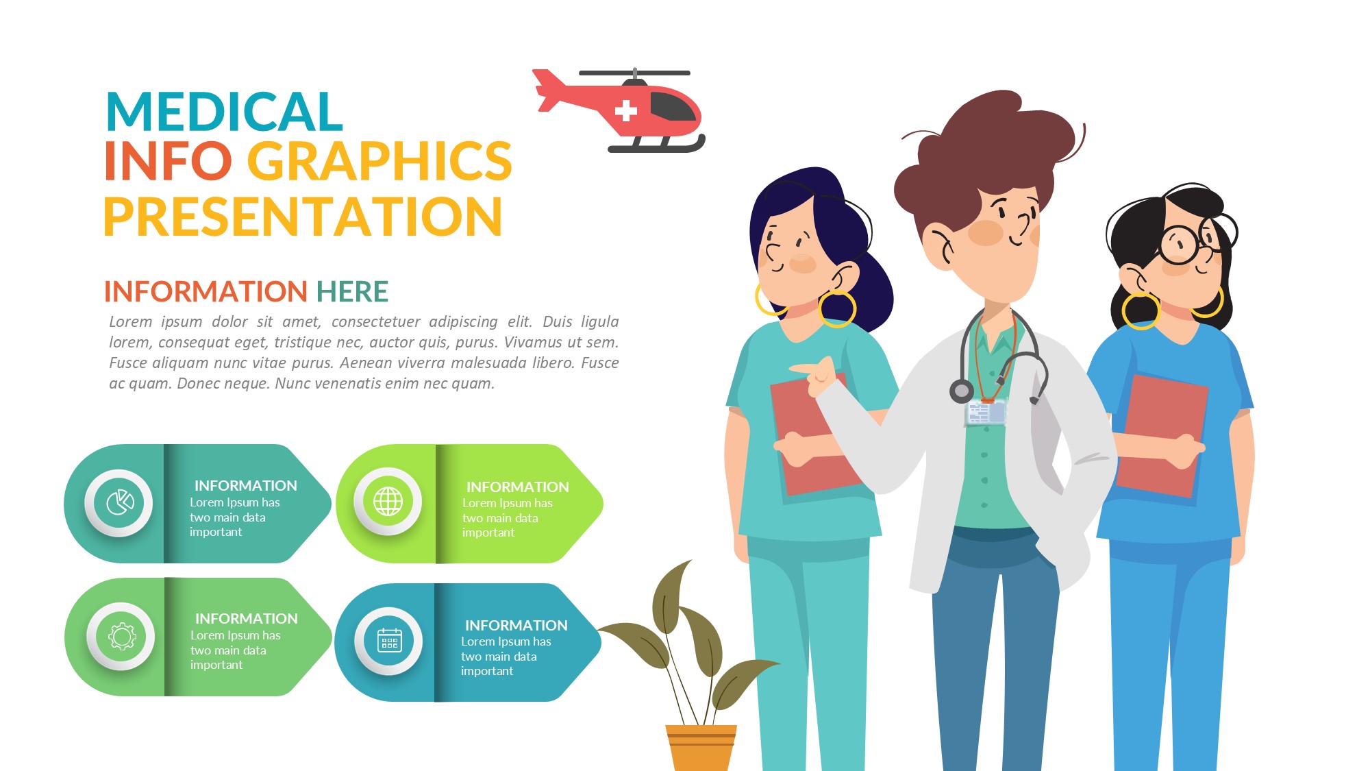 医疗医药图形信息图示PPT模板