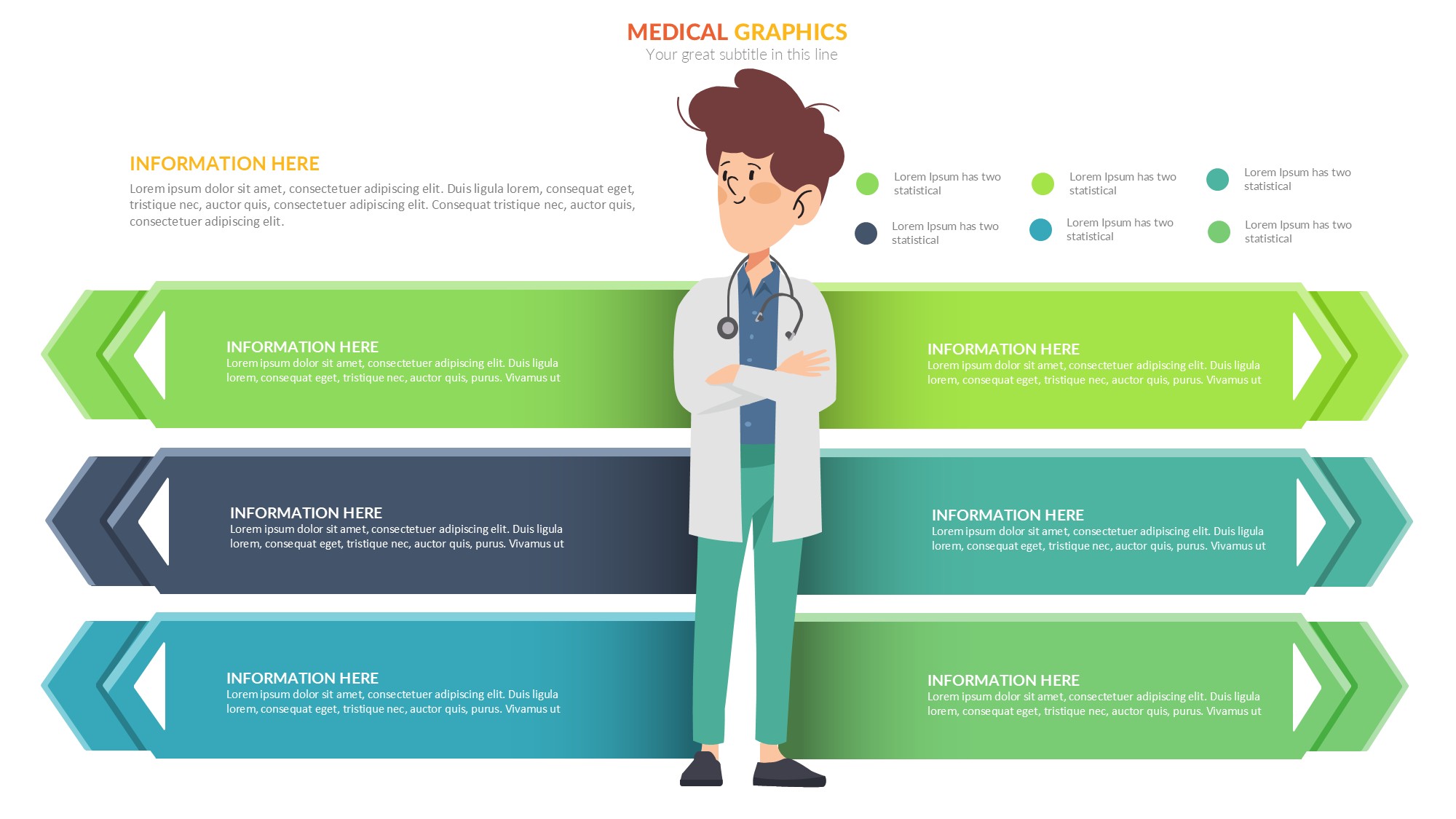 医疗医药图形信息图示PPT模板